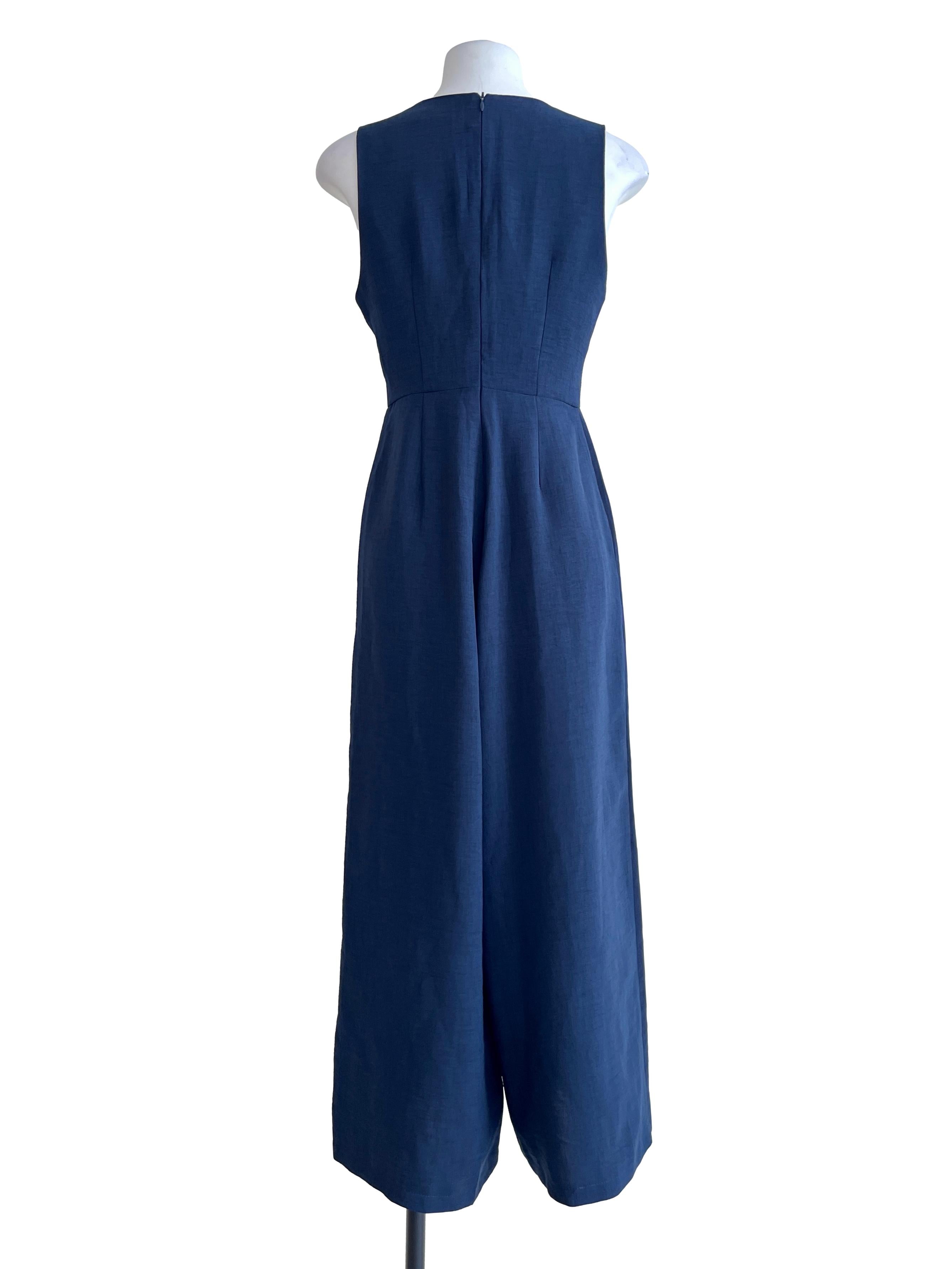 Indigo Blue Halter Sleeveless Jumpsuit
