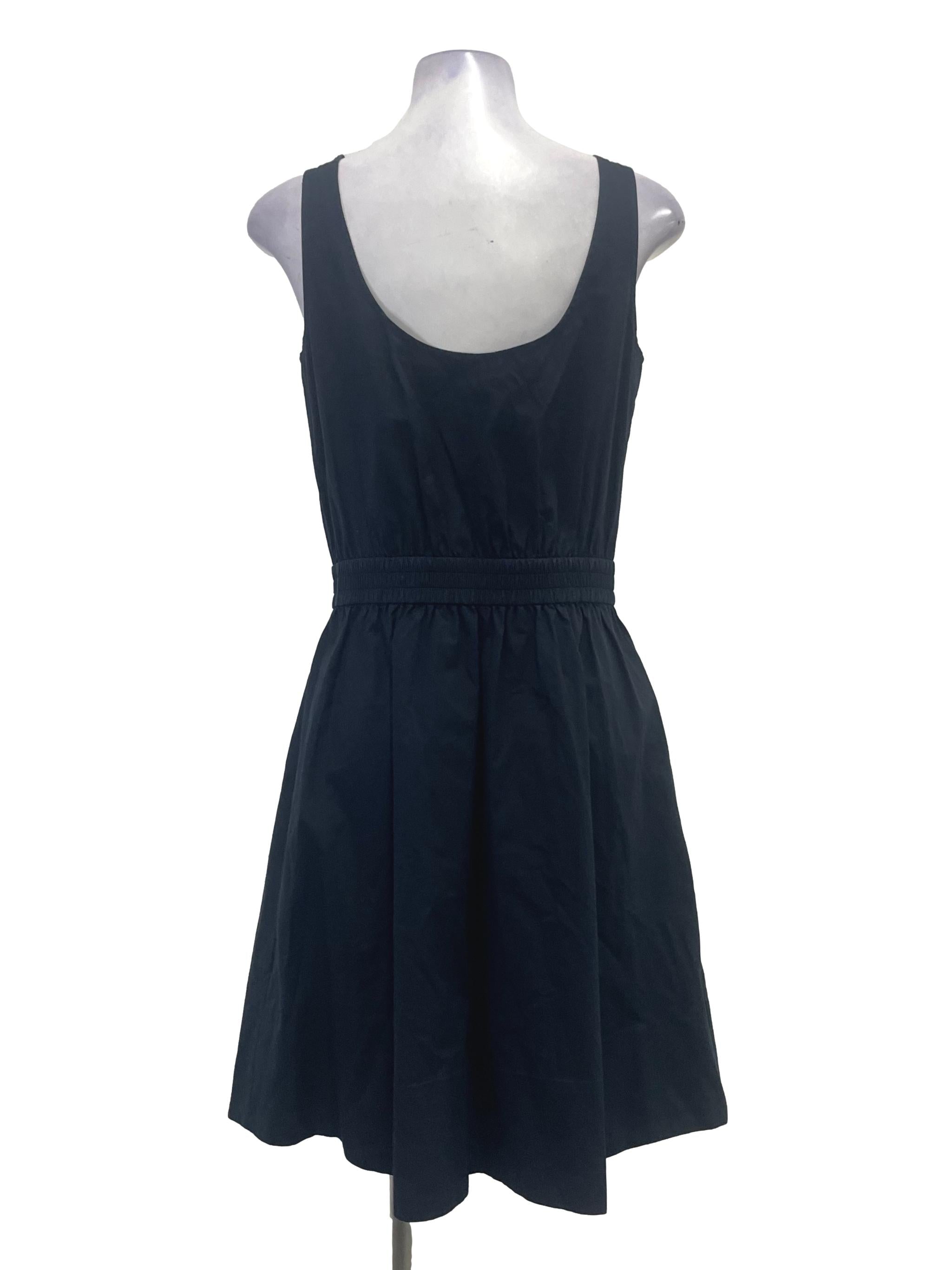 Black U-Neck Sleeveless Dress