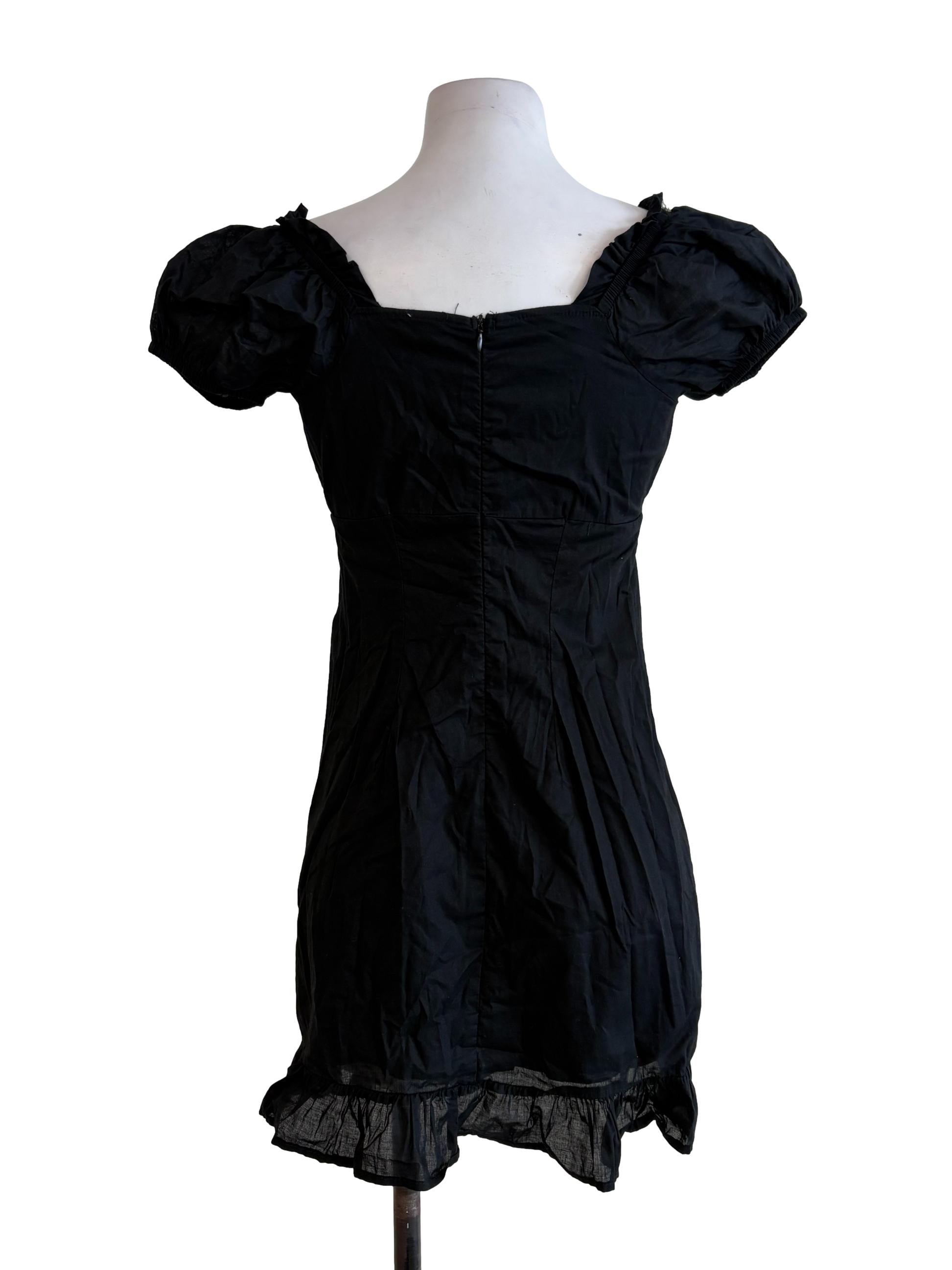 Black Lace A-Line Mini Dress