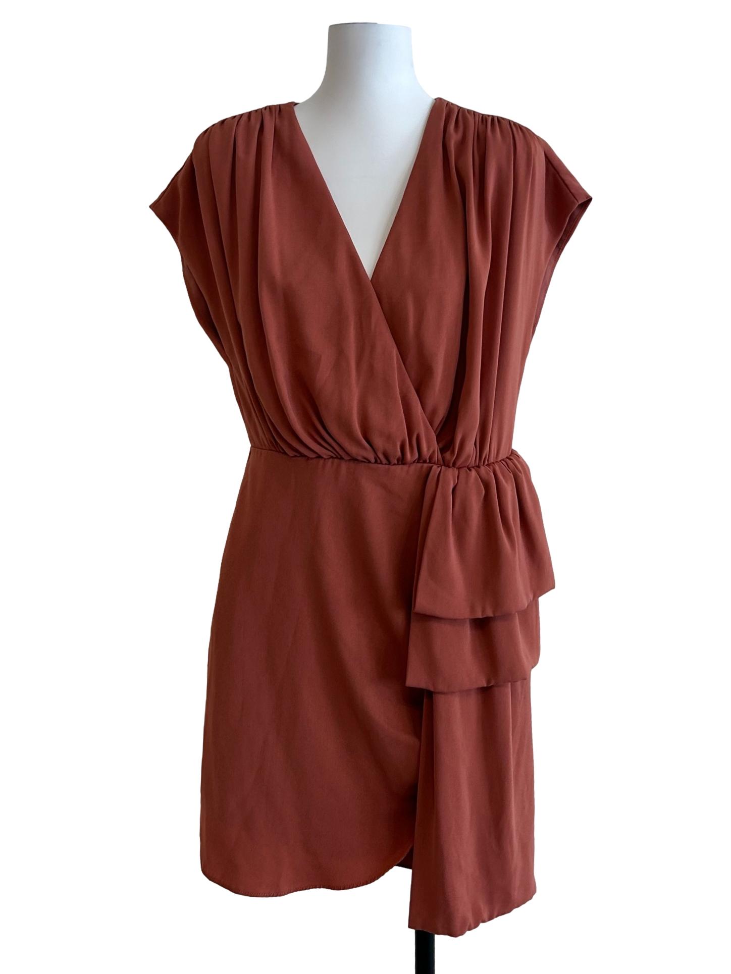 Salmon Pink Sleeveless Dress