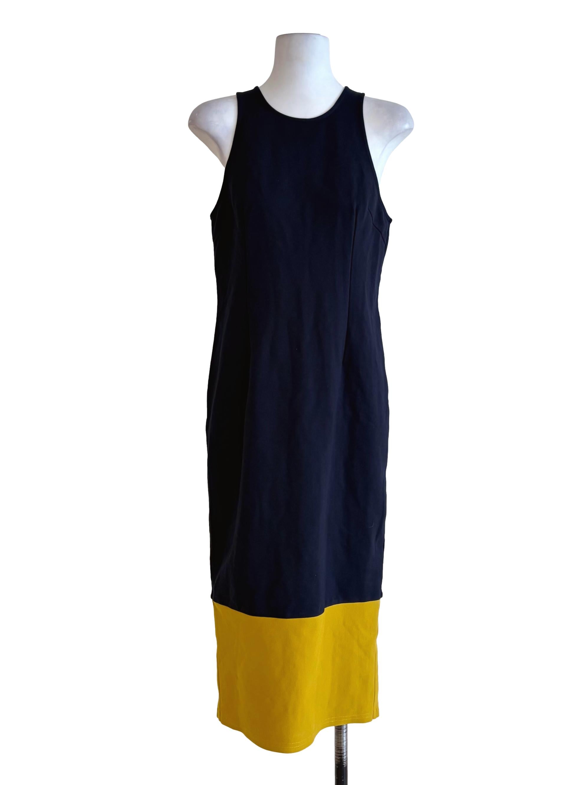 Midnight Blue Yellow Bottom Bodycon Dress LB
