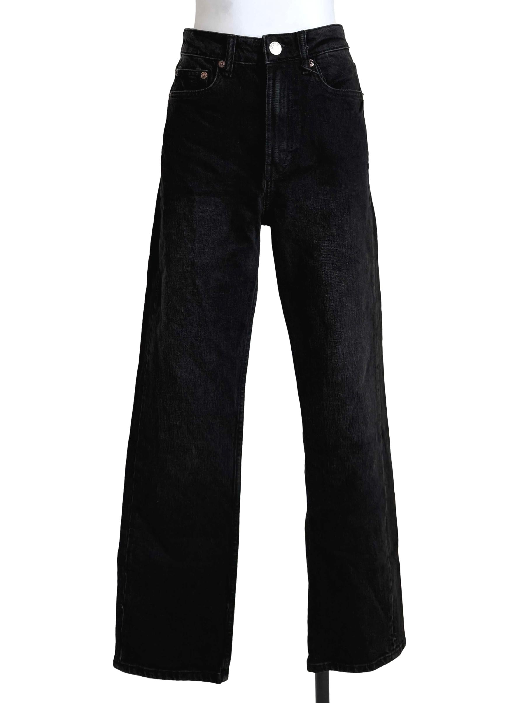 Denim Black Straight Leg Jeans