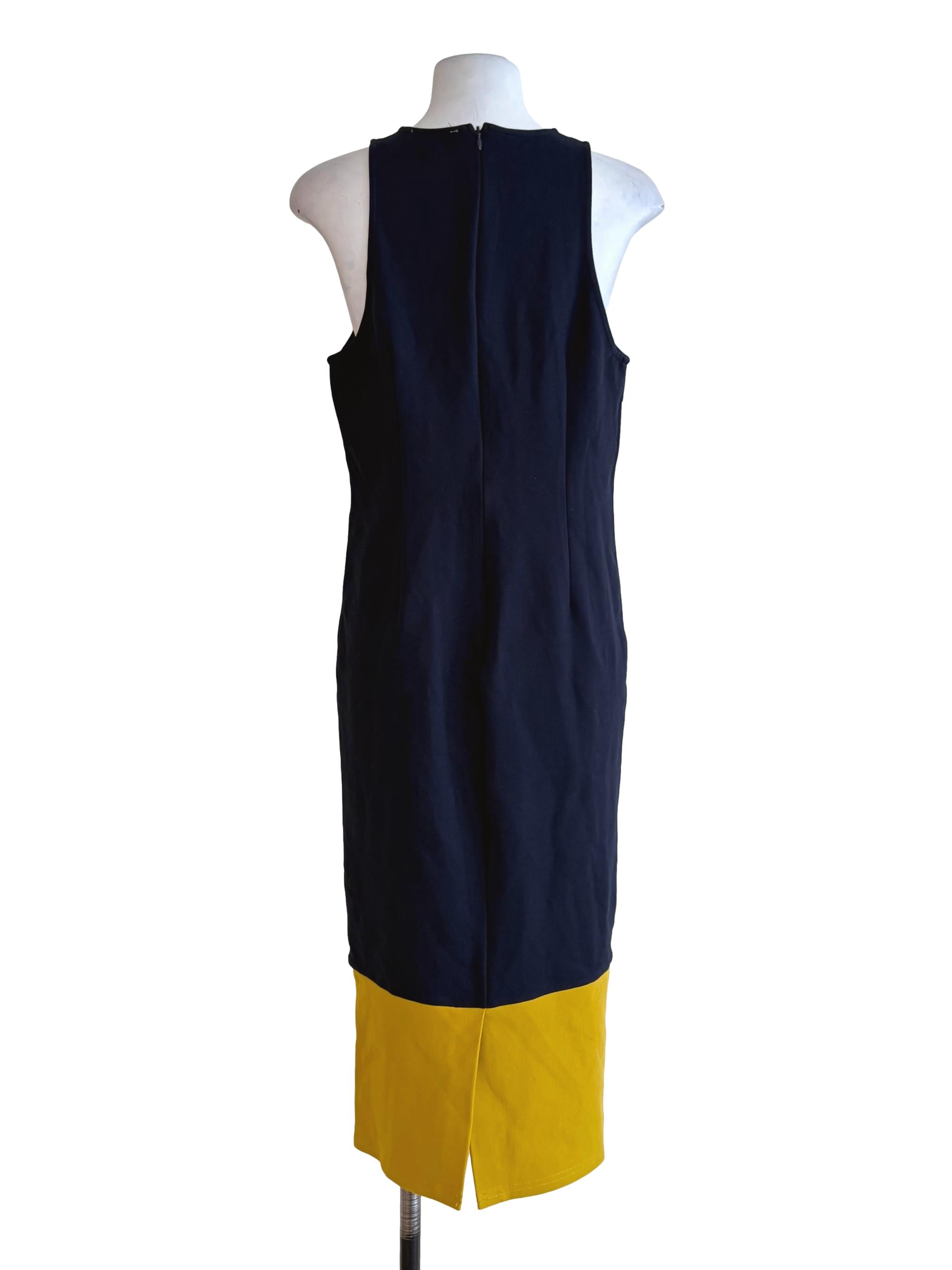 Midnight Blue Yellow Bottom Bodycon Dress LB