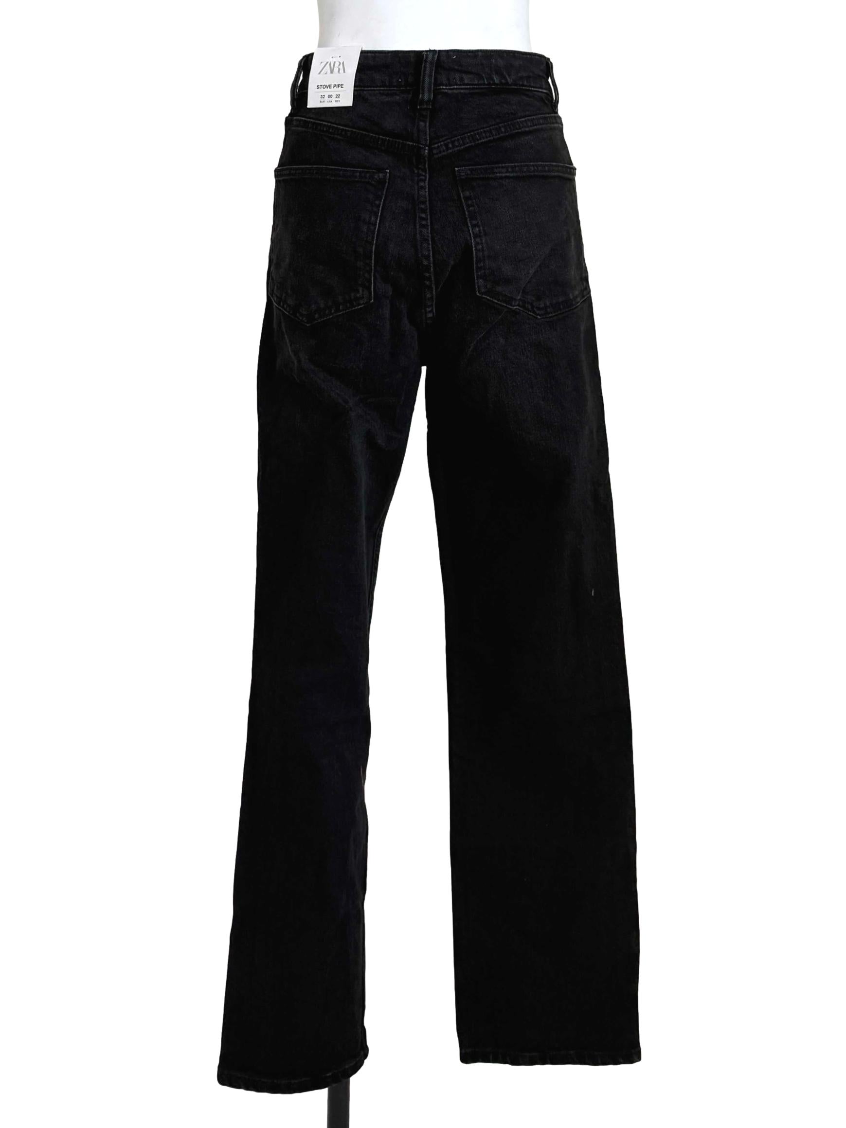 Denim Black Straight Leg Jeans