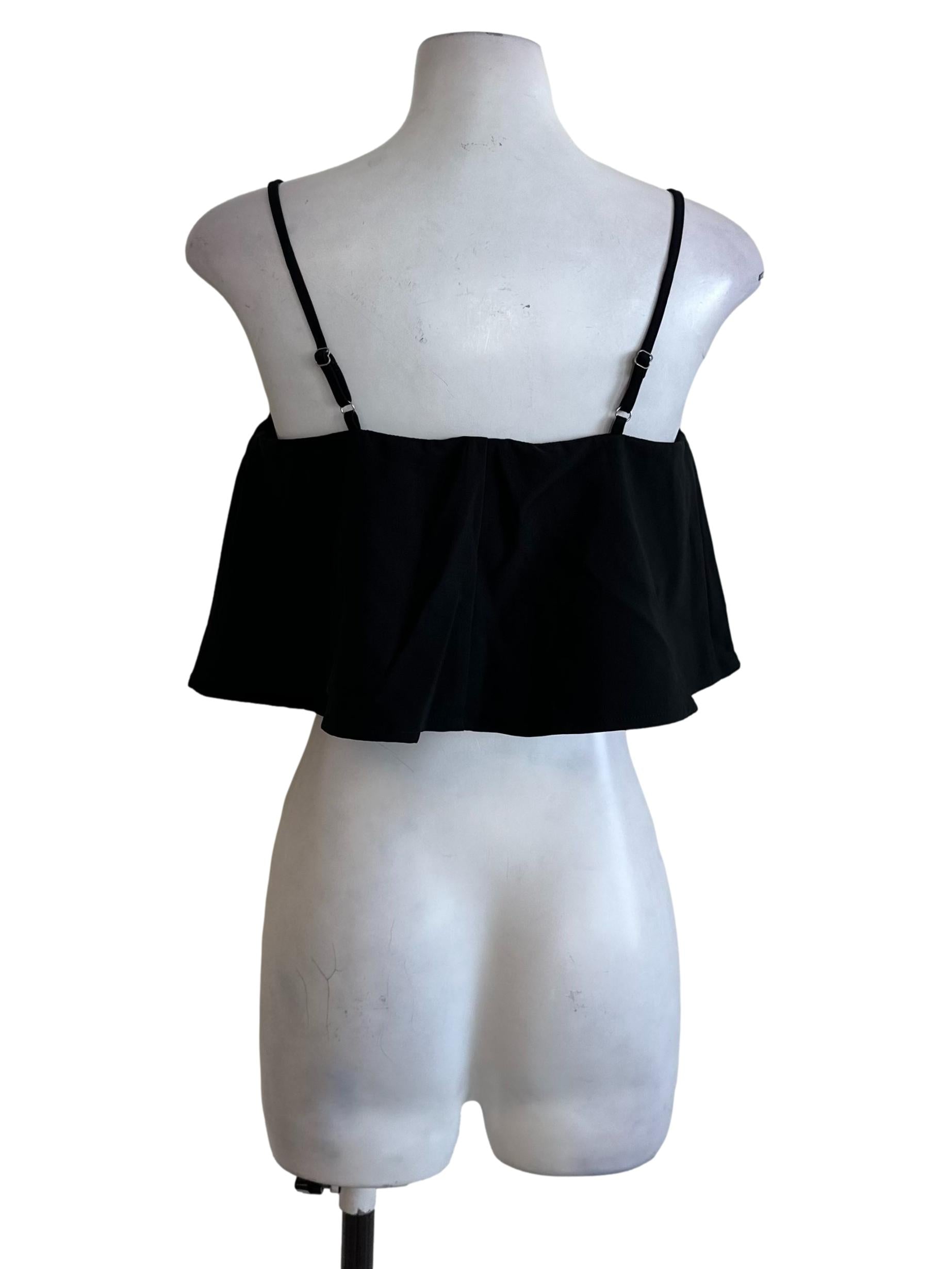 Raven Black Spaghetti Strap Casual Top