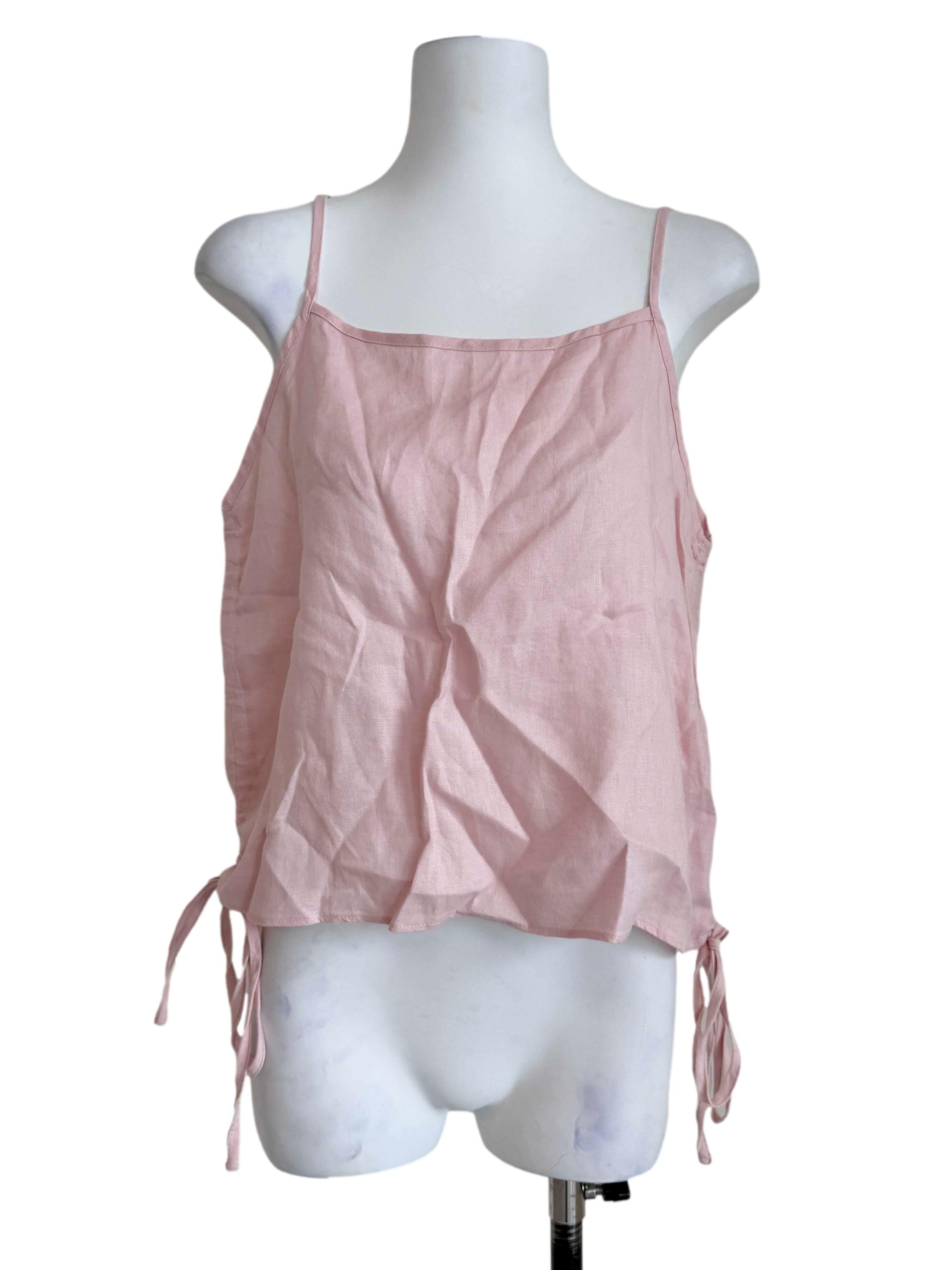 Flamingo Pink Spaghetti Strap Top TEM
