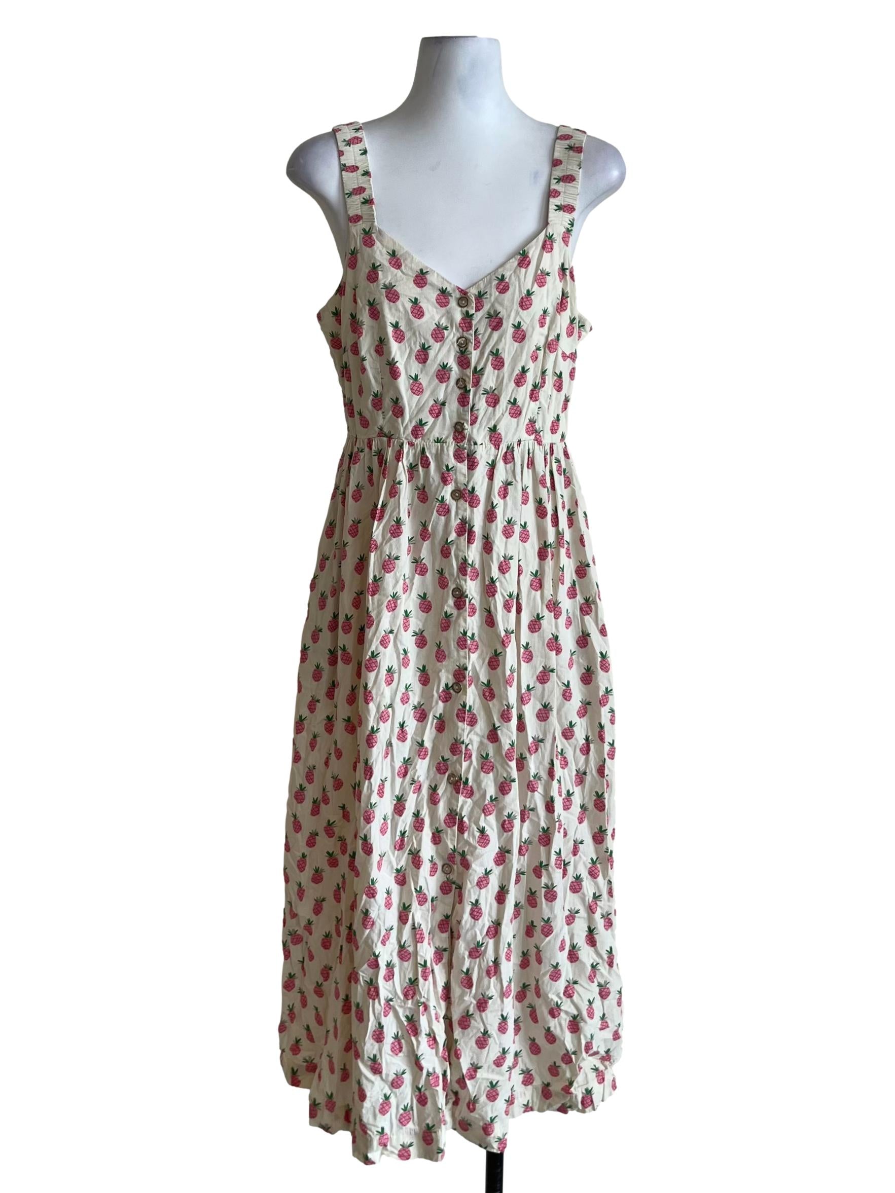 Buttermilk Yellow Printed A-Line Dress