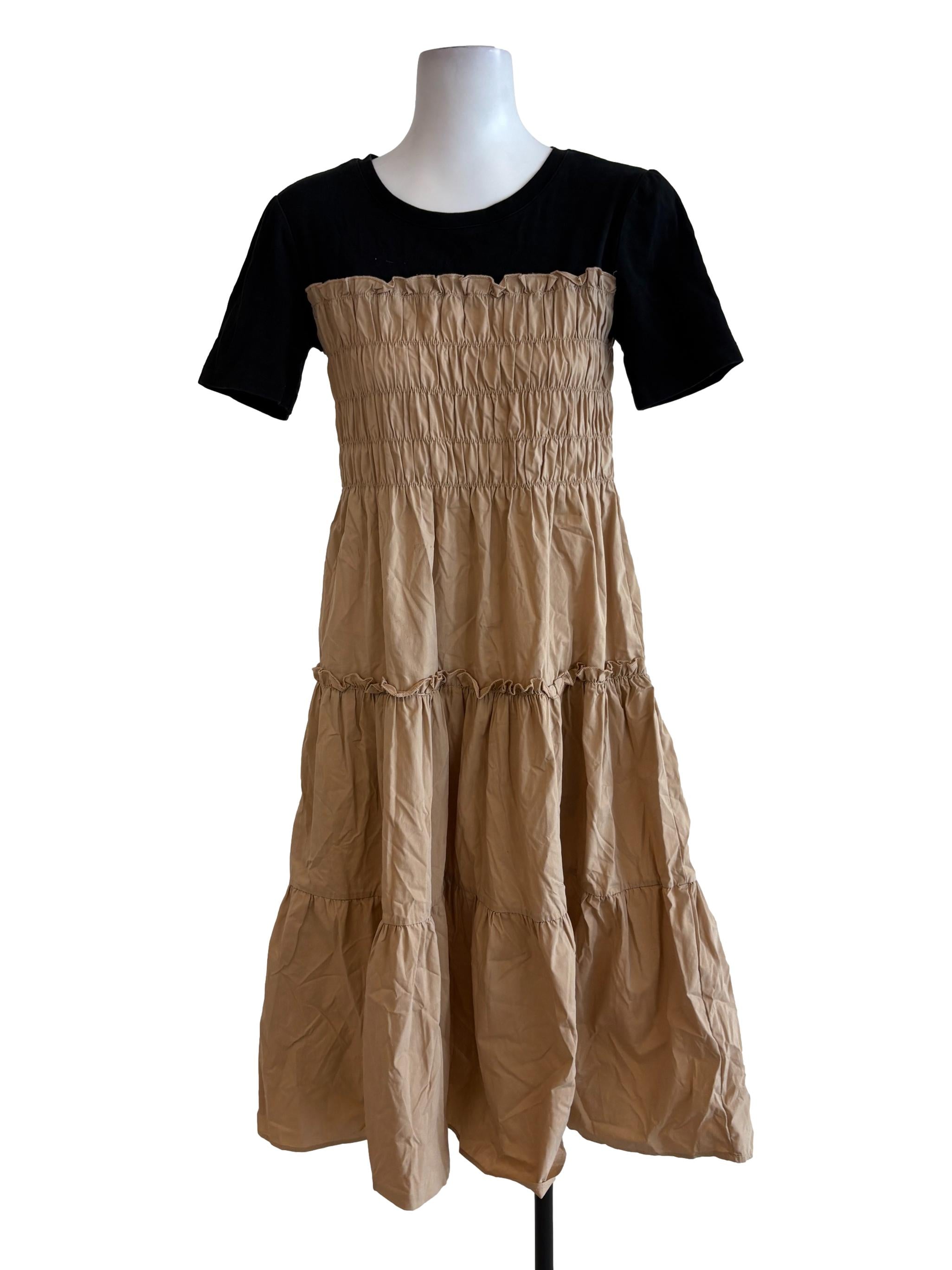 Black Latte Smock Dress