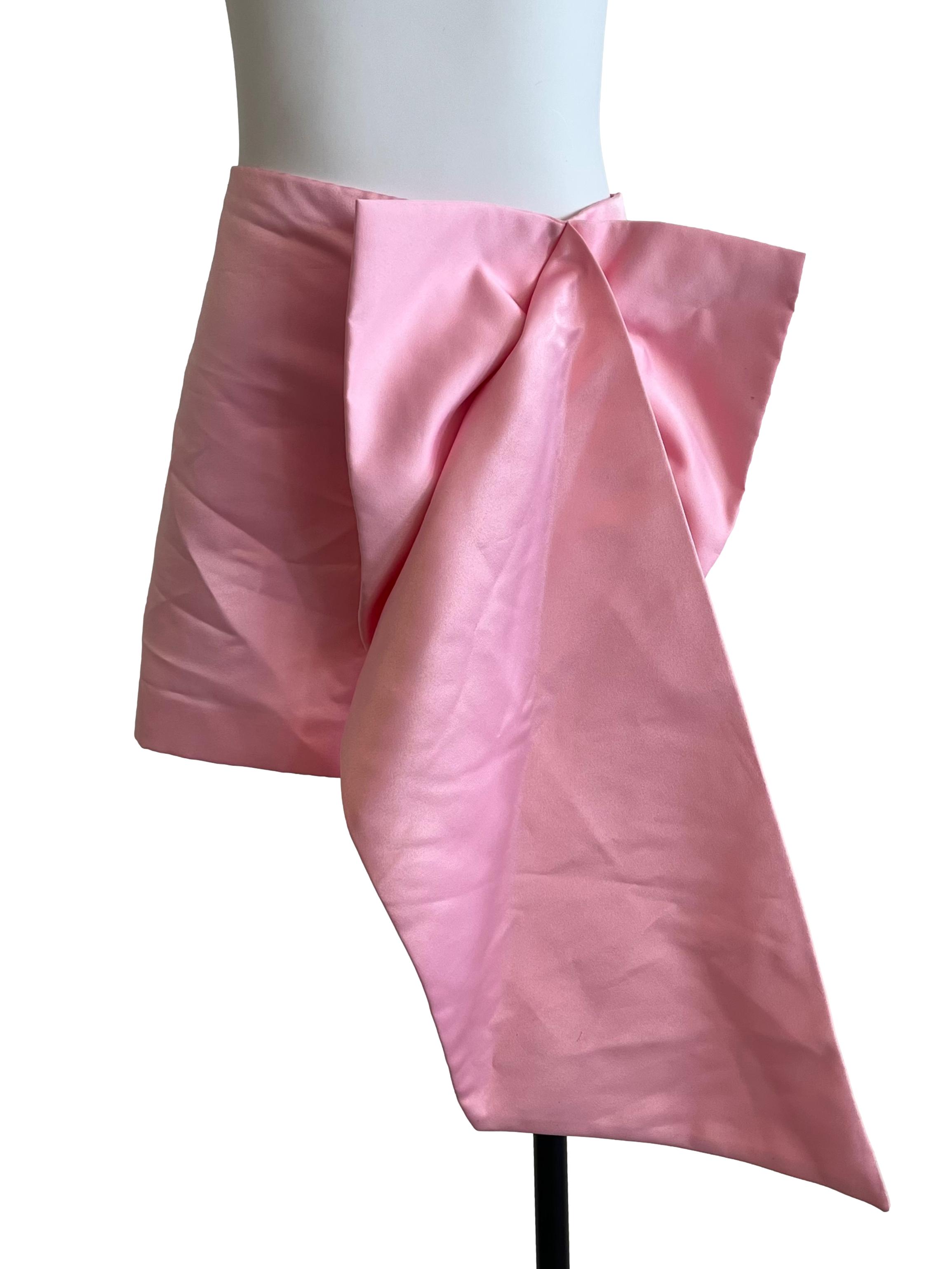 Pink Front Giant Ribbon Skirt