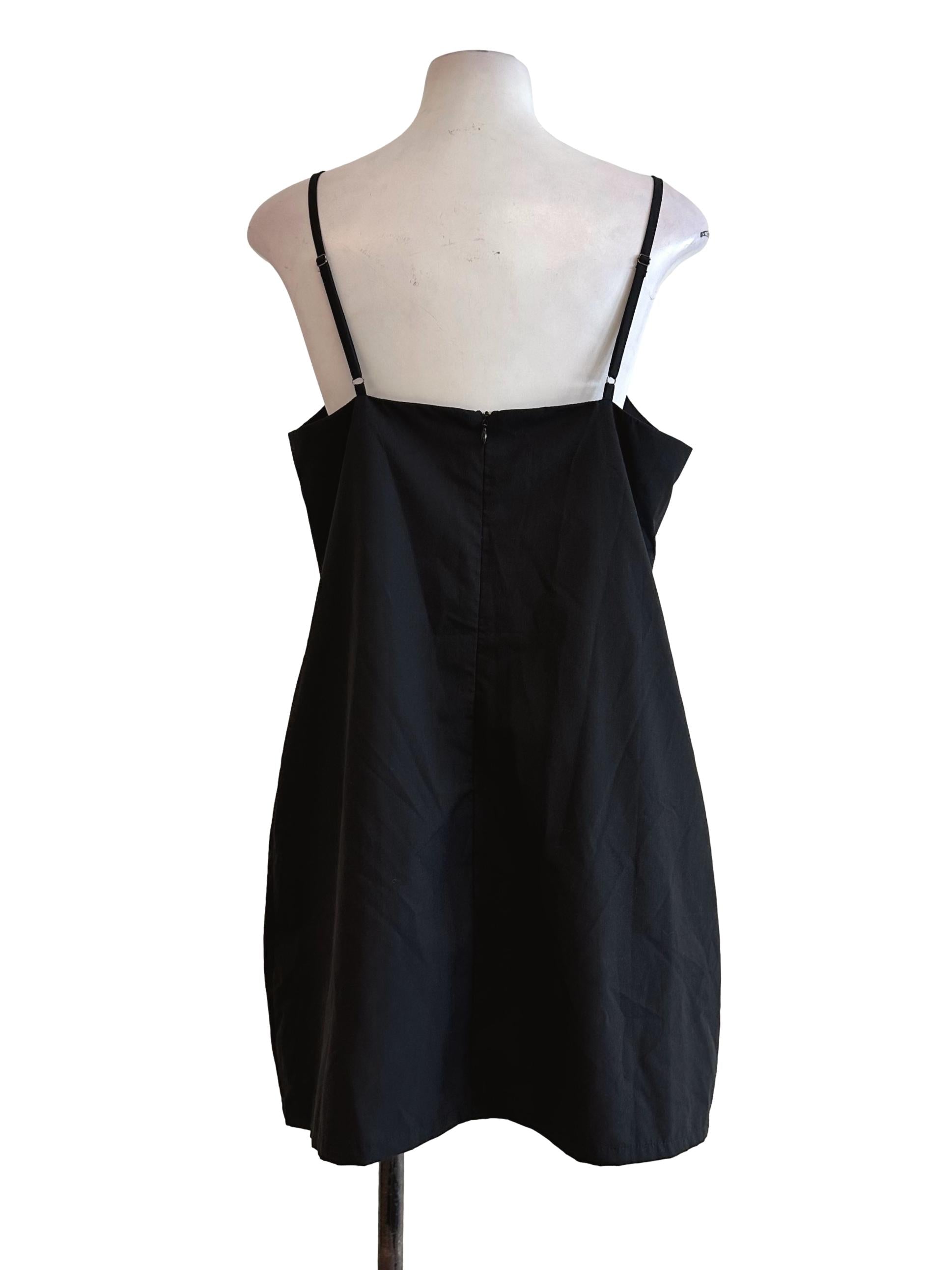 Black Sleeveless Mini Dress YHF