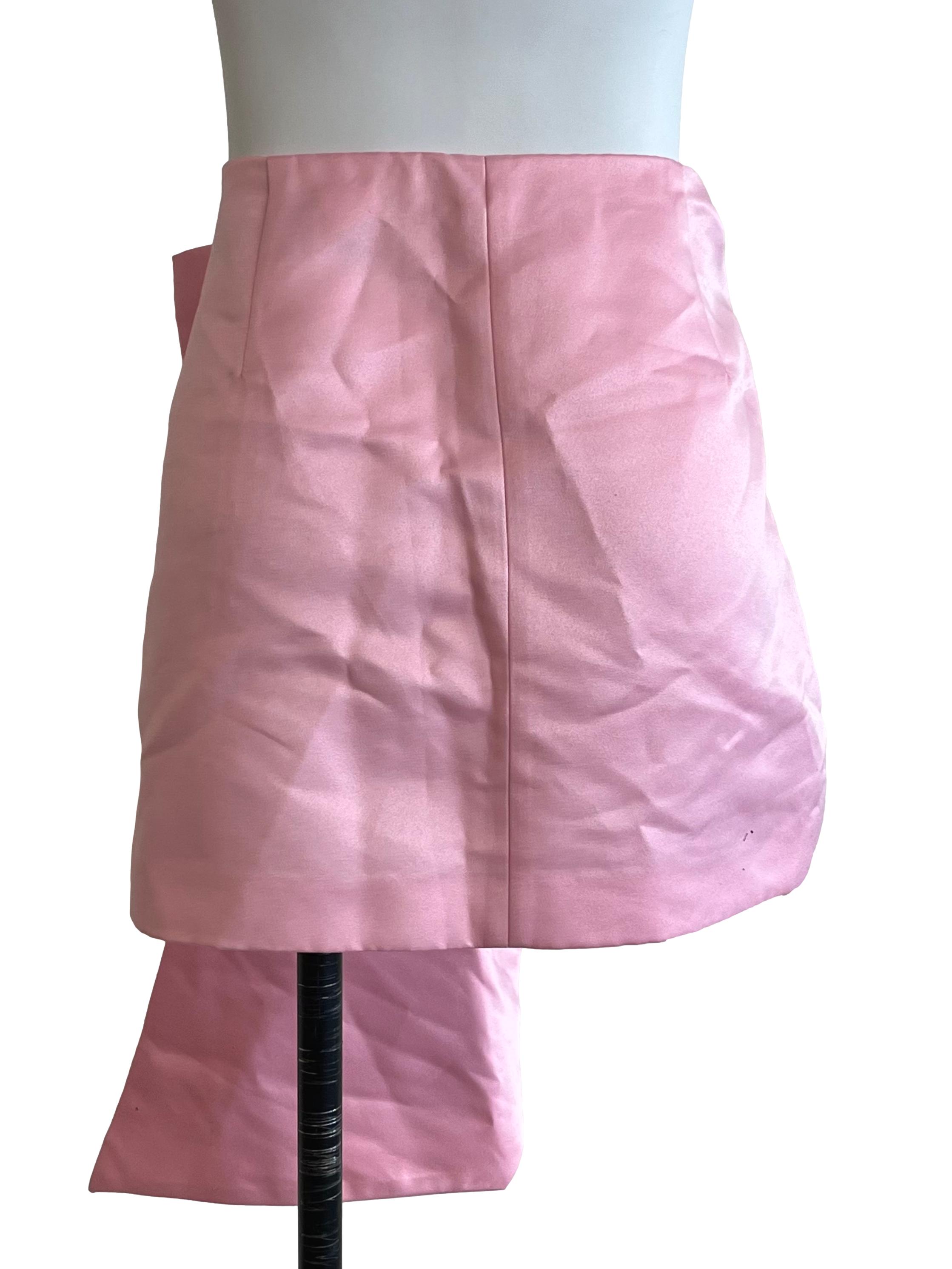 Pink Front Giant Ribbon Skirt