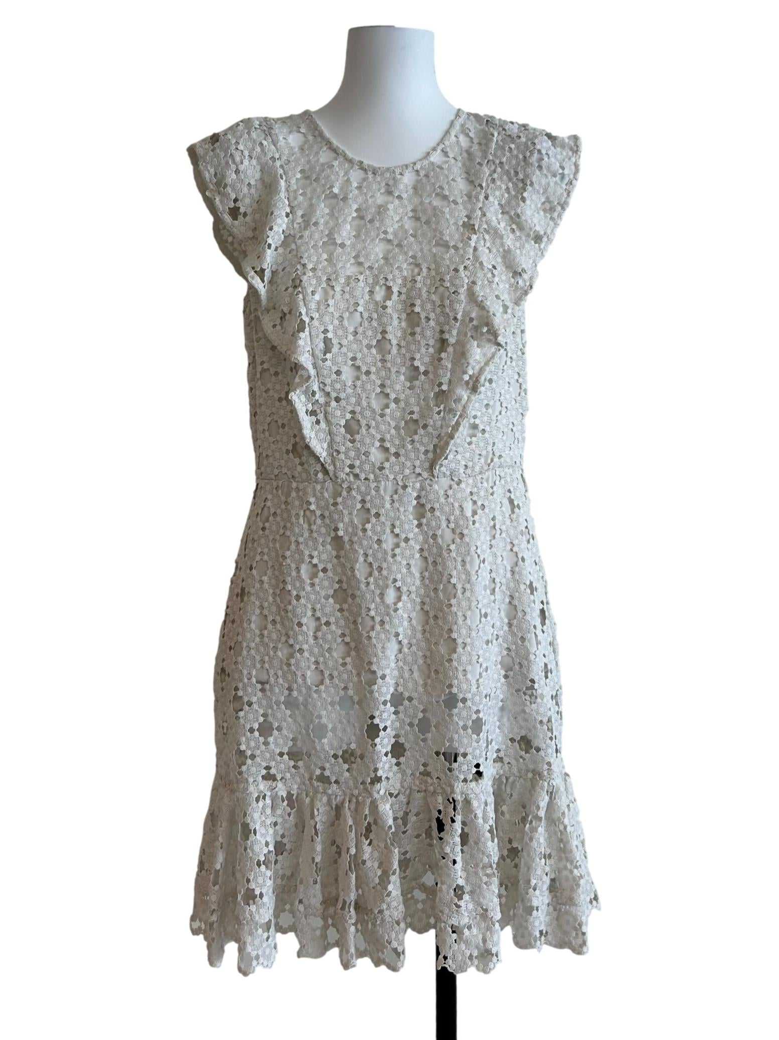 White Cotton Eyelet Dress