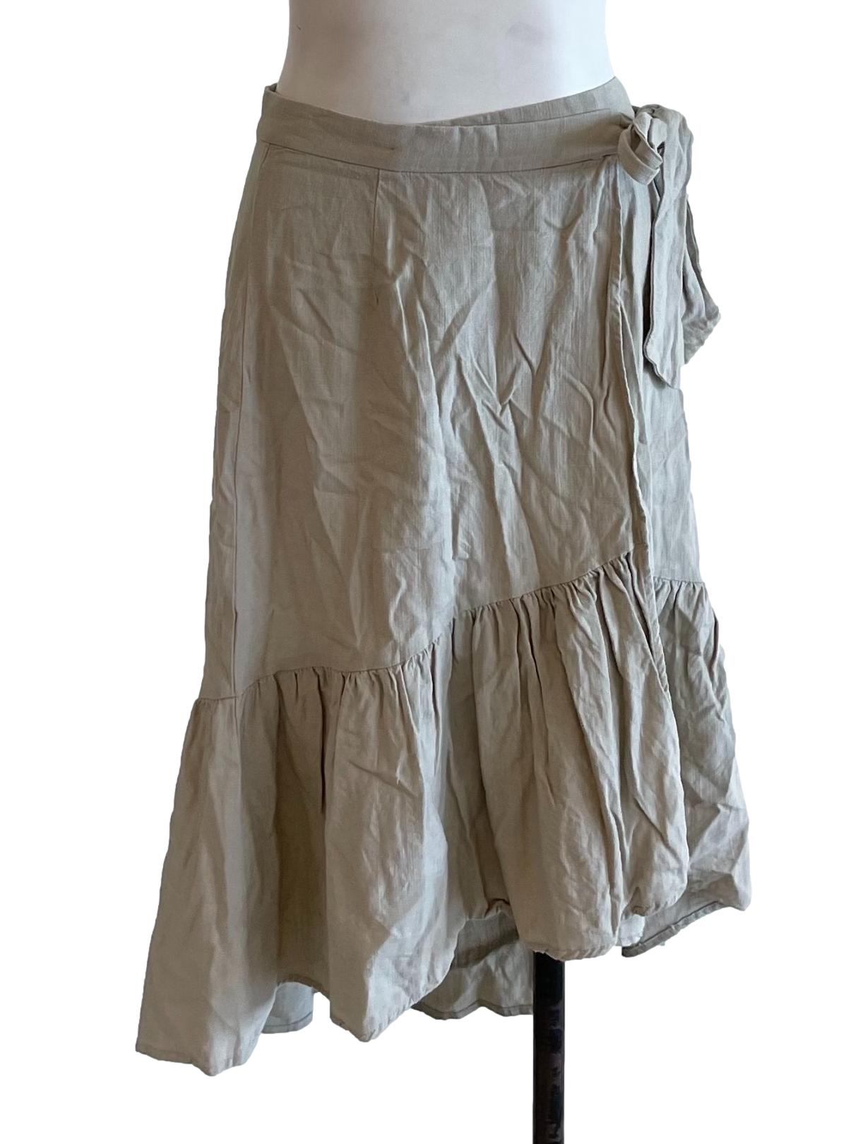 Tan Beige Wrap Skirt