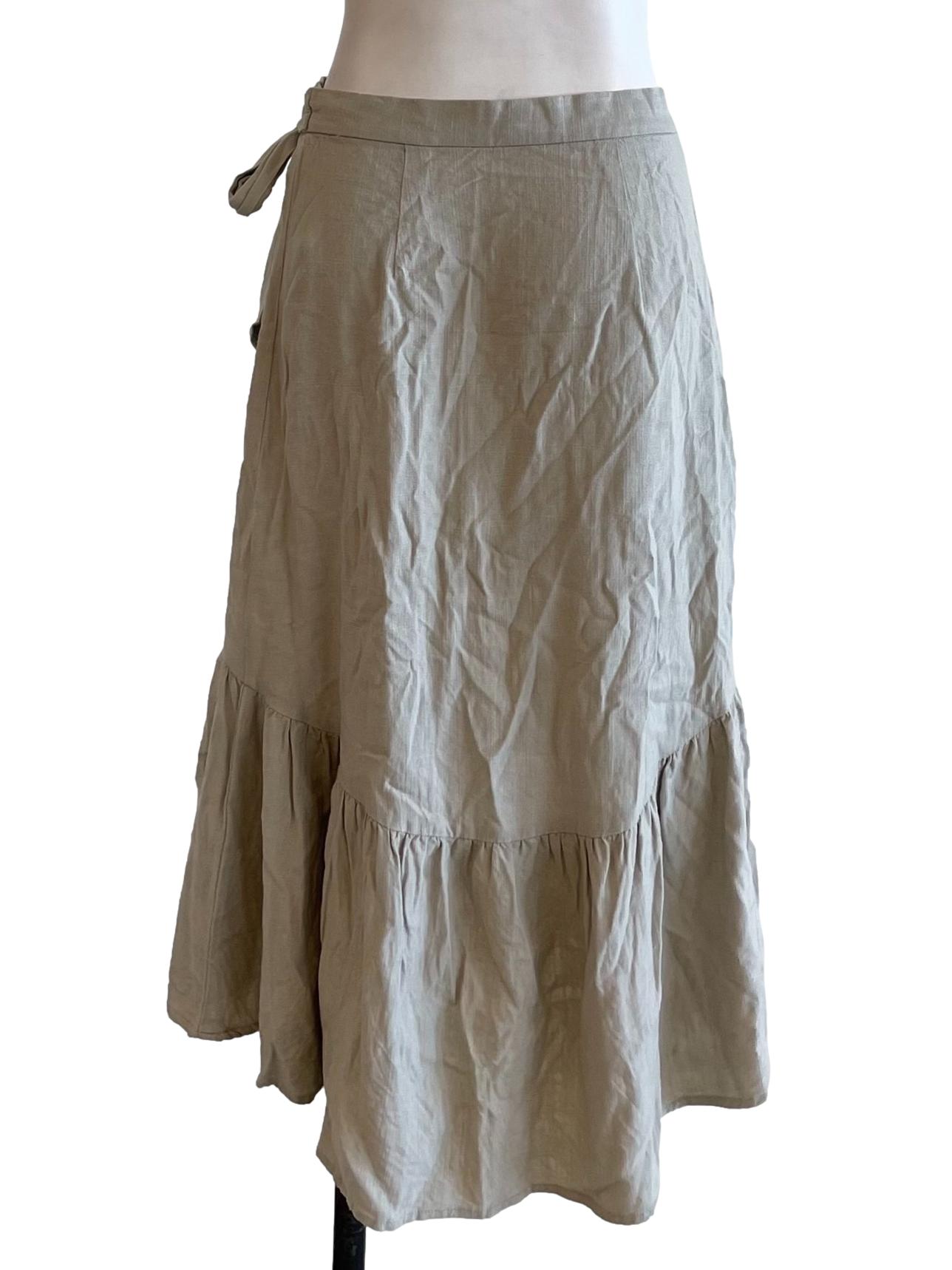 Tan Beige Wrap Skirt