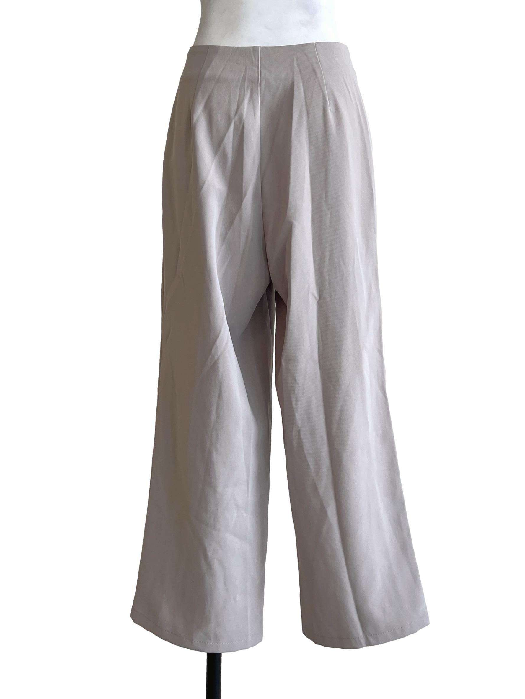 Taupe Brown Wide Leg Pants
