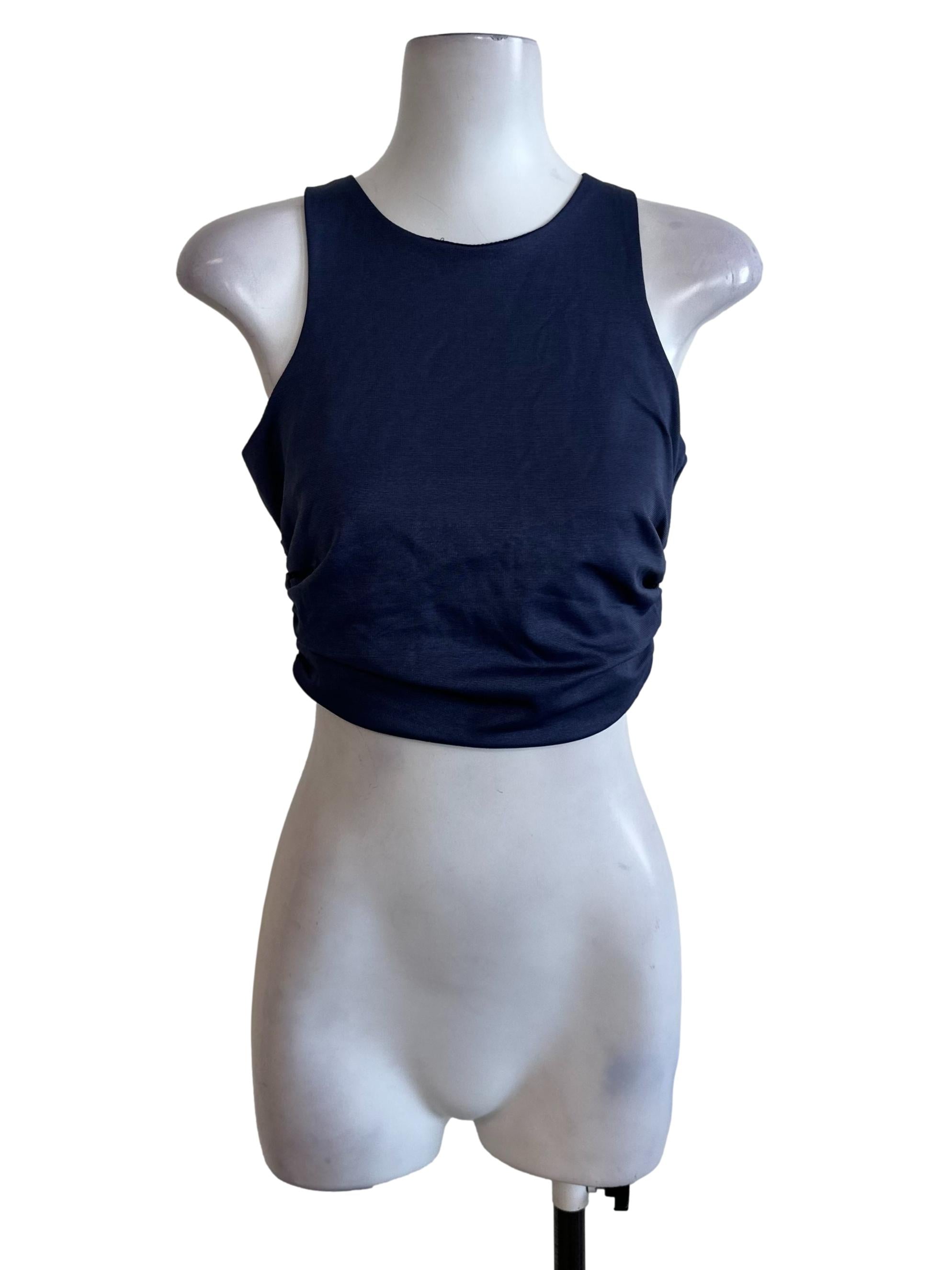 Violet Blue Side Ruched Tank Top
