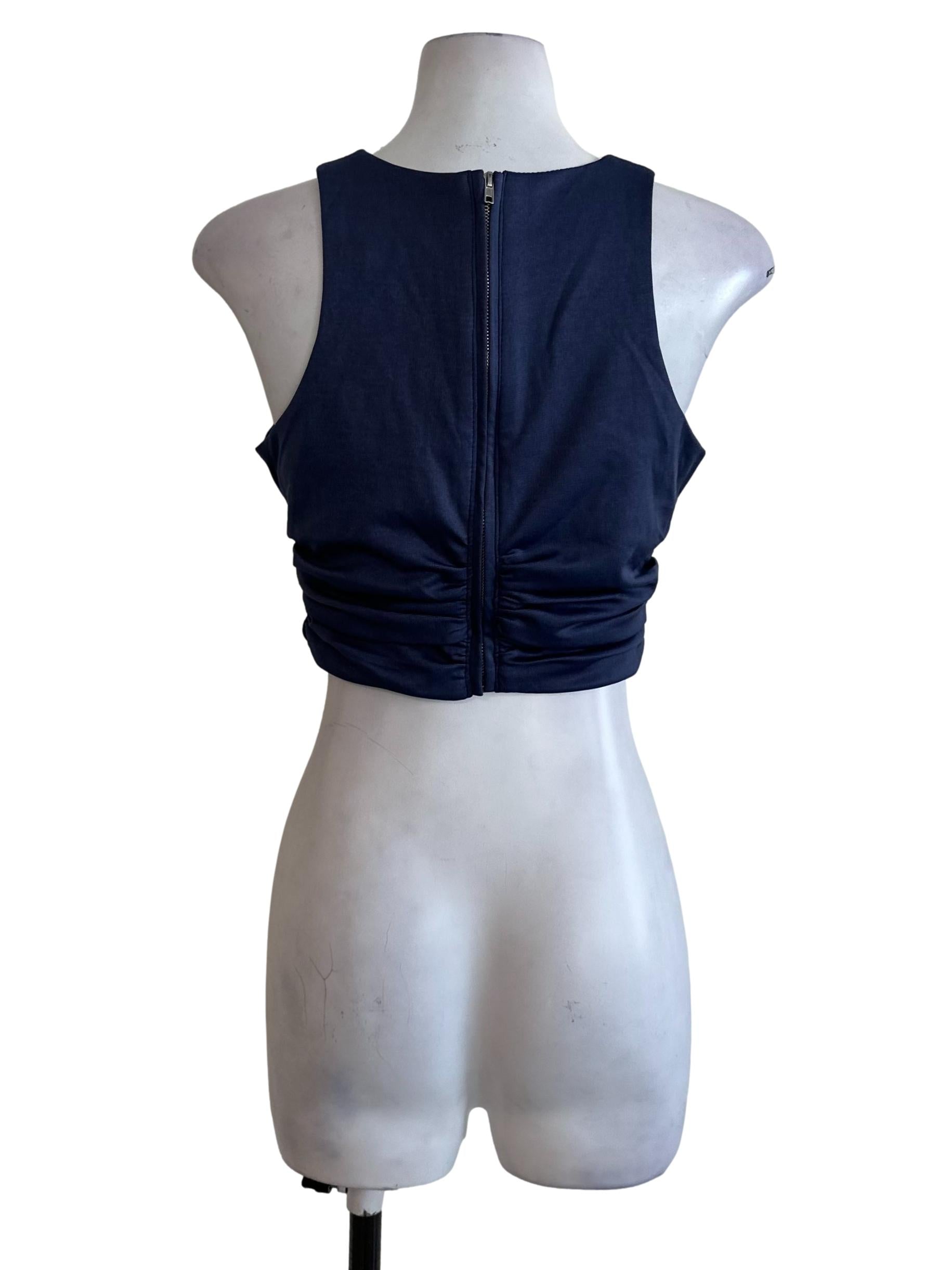 Violet Blue Side Ruched Tank Top
