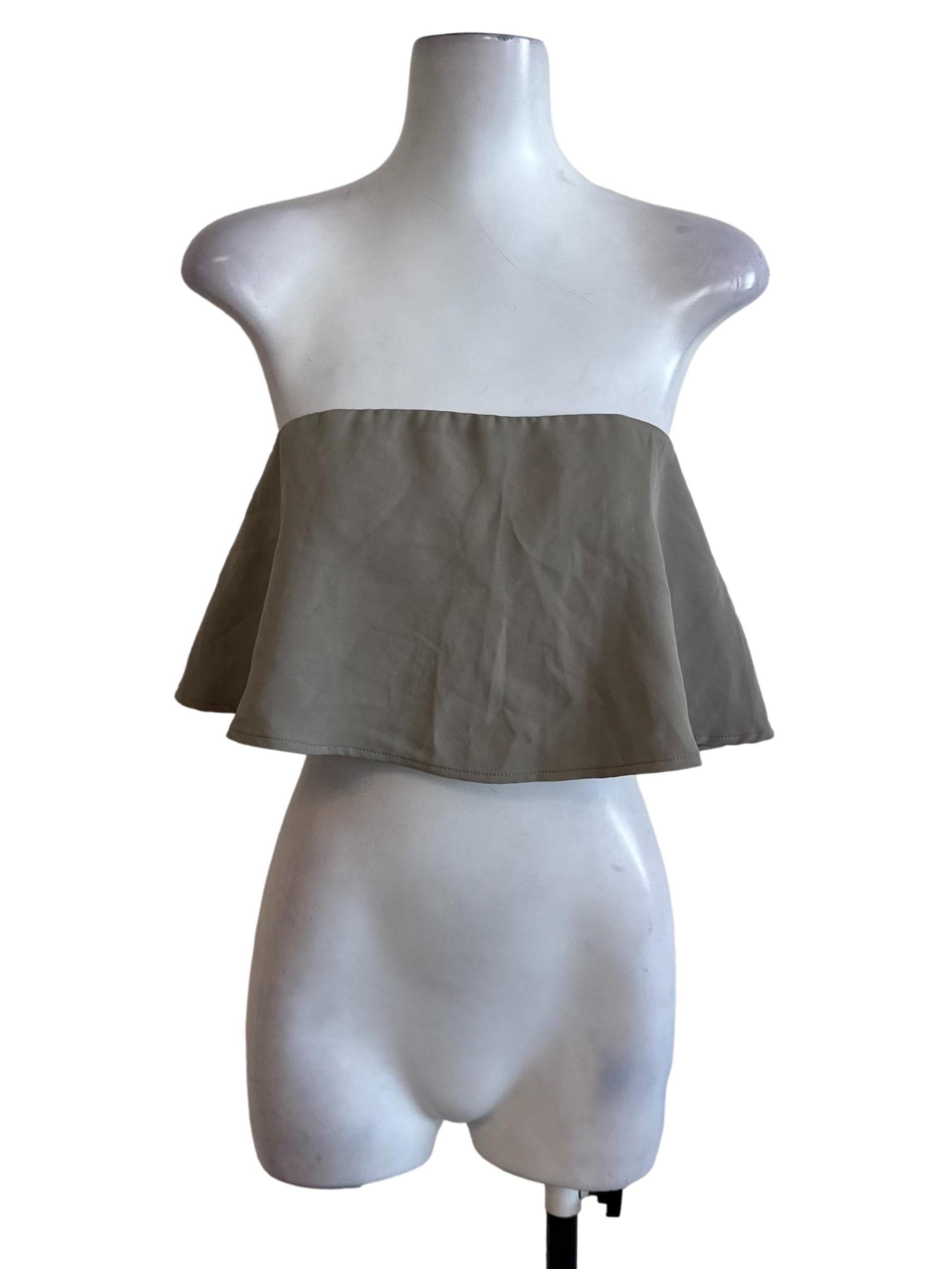 Latte Brown Flare Tube Top