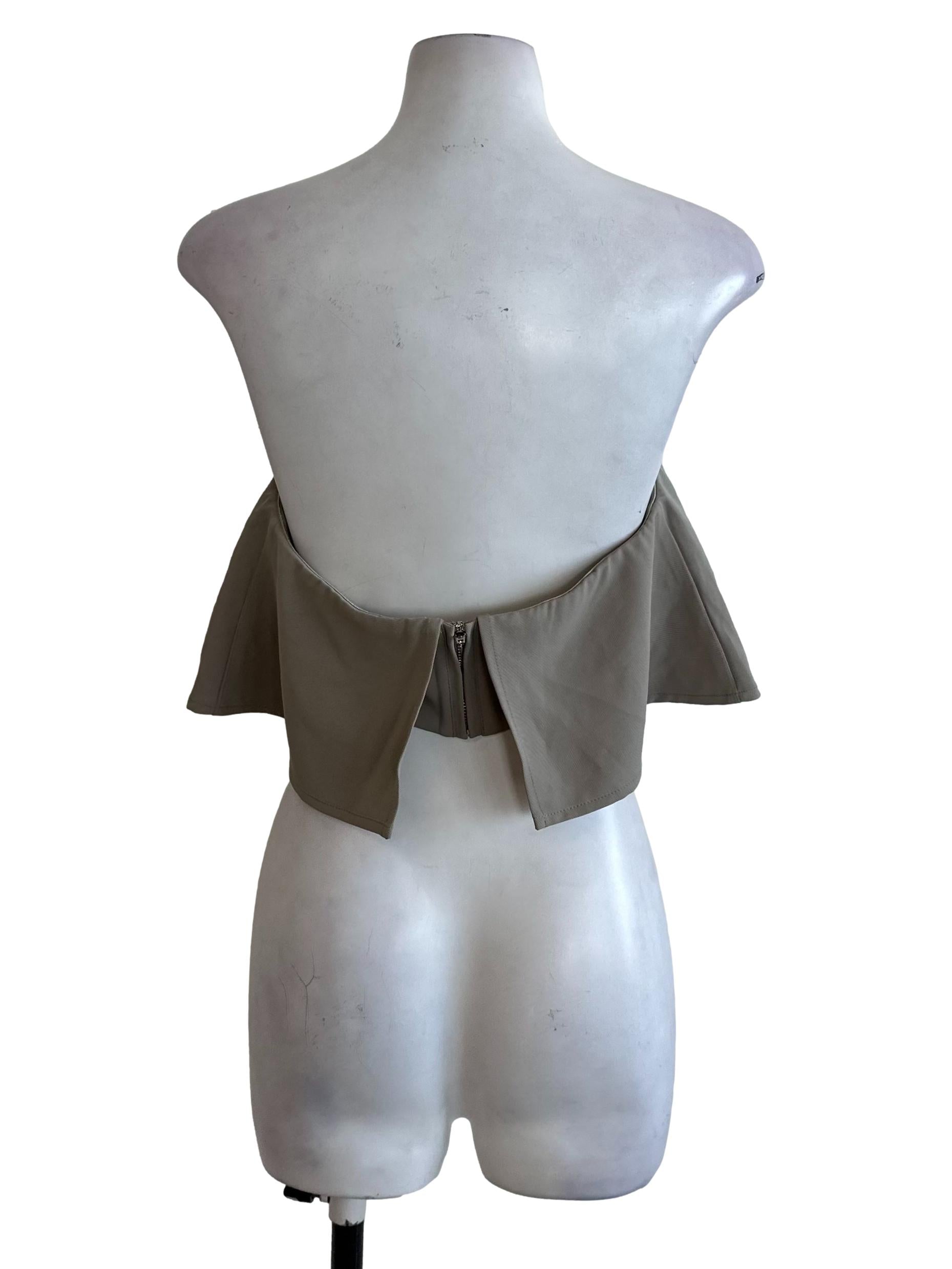 Latte Brown Flare Tube Top