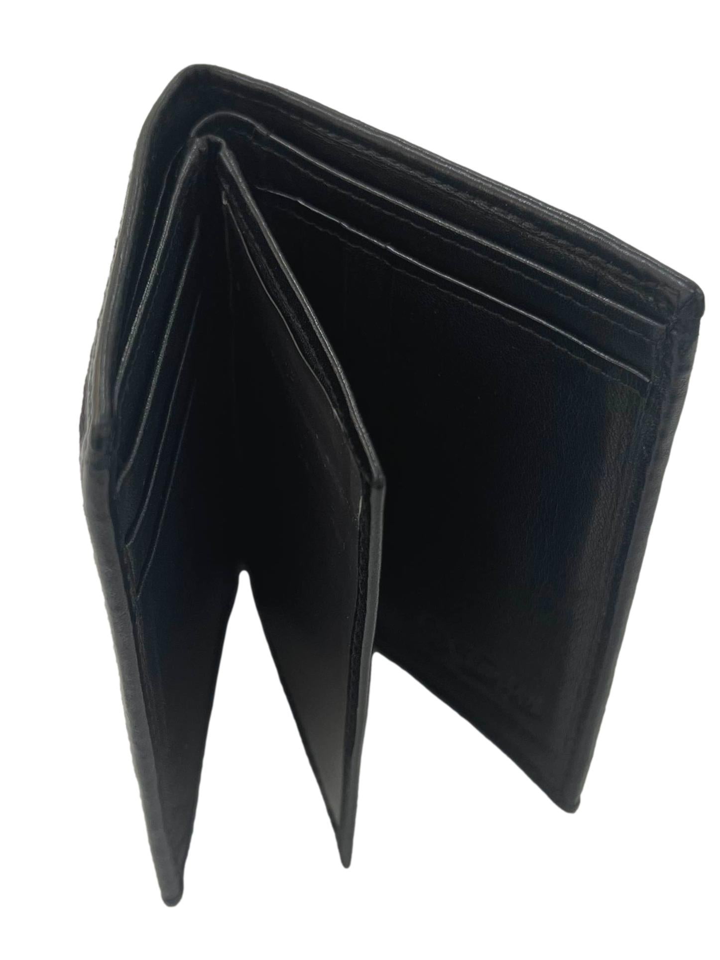 Black Leather Porter Men'S Bifold Wallet CSN
