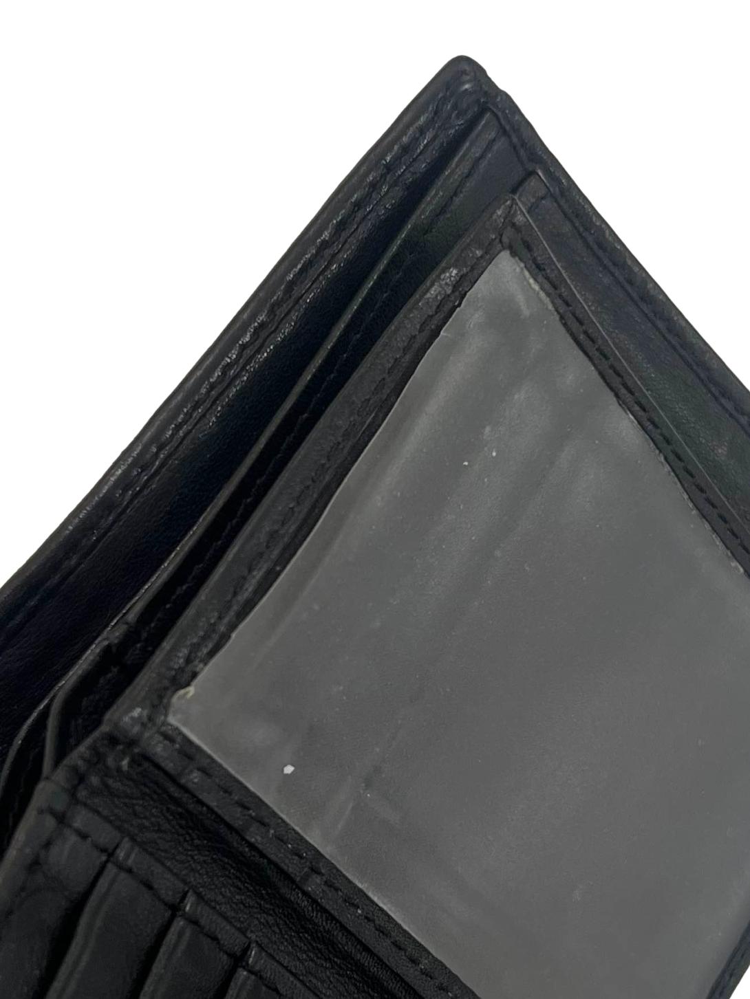 Black Leather Porter Men'S Bifold Wallet CSN