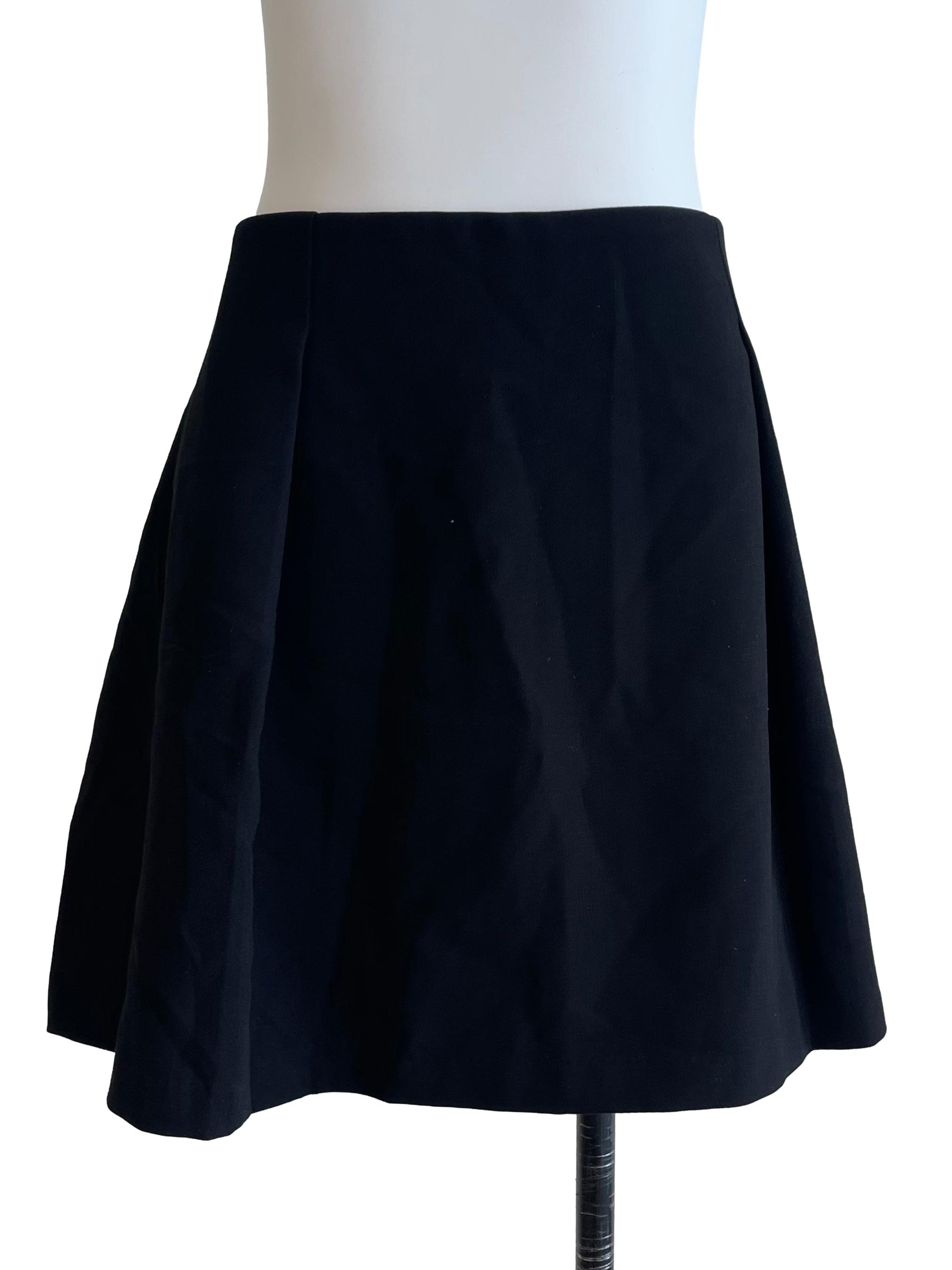 Black Side Pleats Skorts