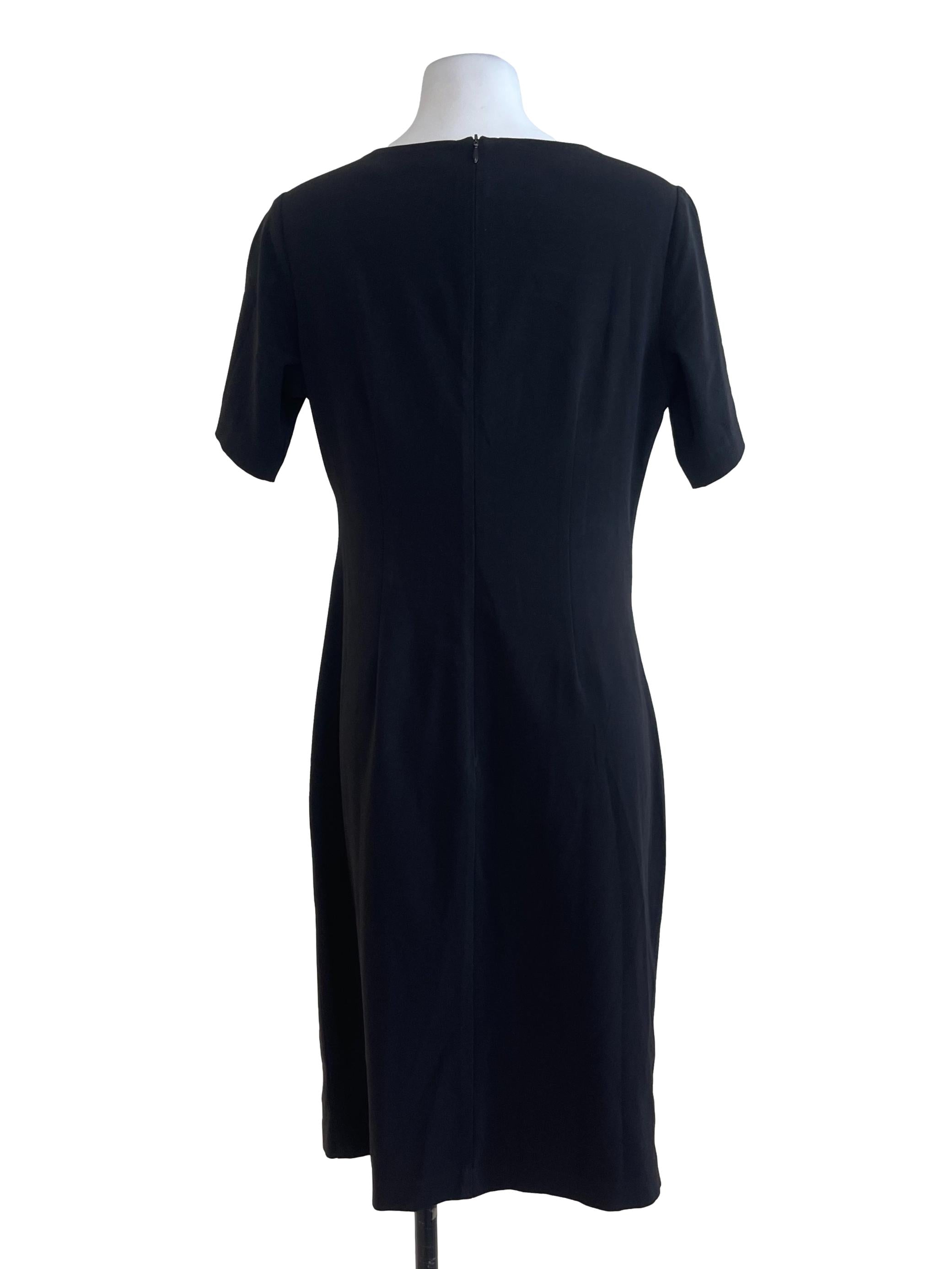 Black Twisted Waist Dress