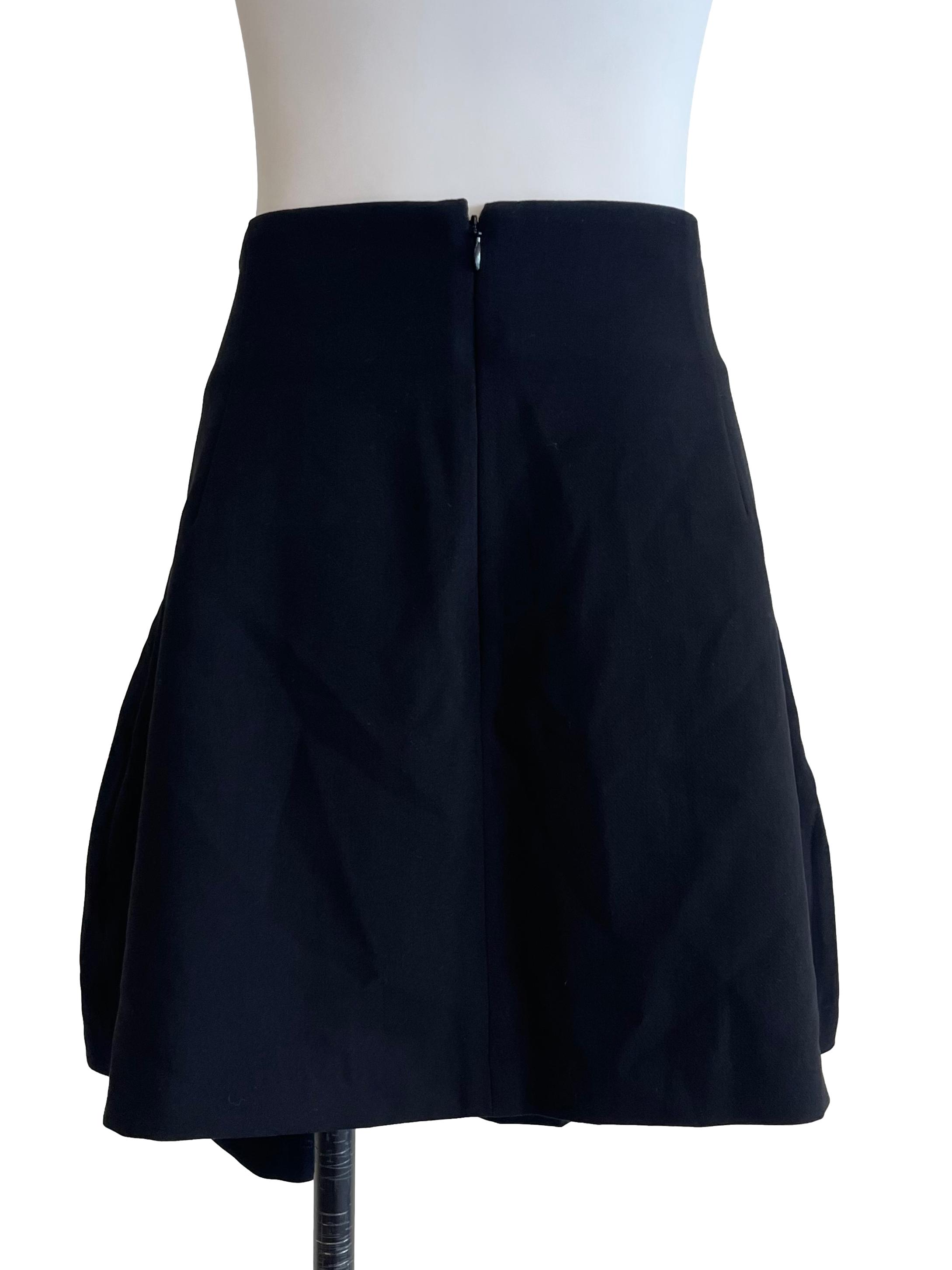 Black Side Pleats Skorts