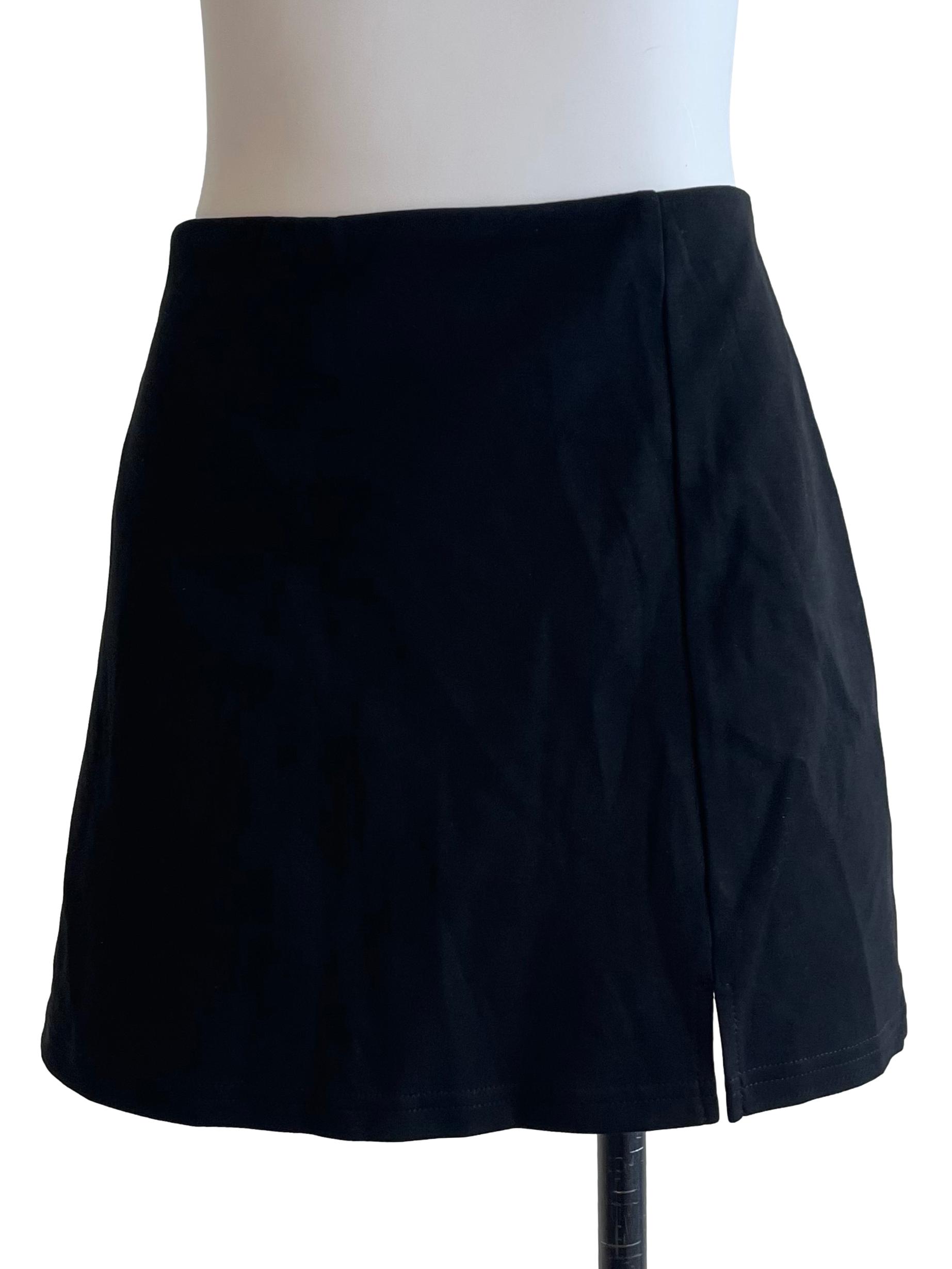 Black Side Slit Skorts