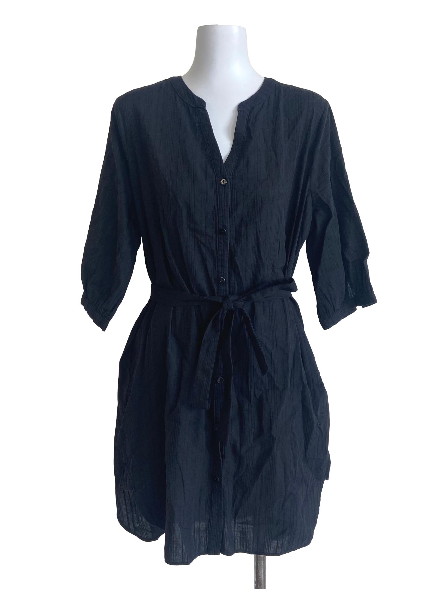 Black Button Down Shirt Dress