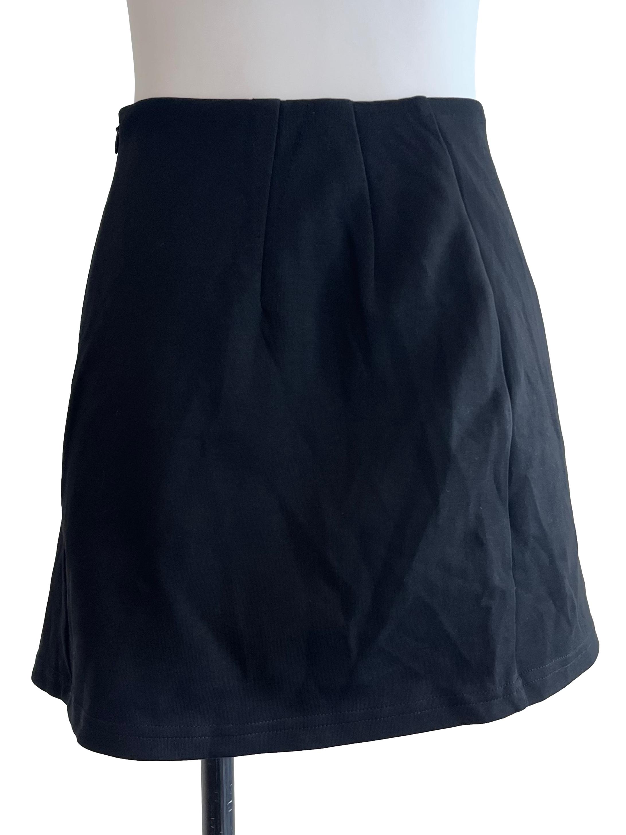 Black Side Slit Skorts