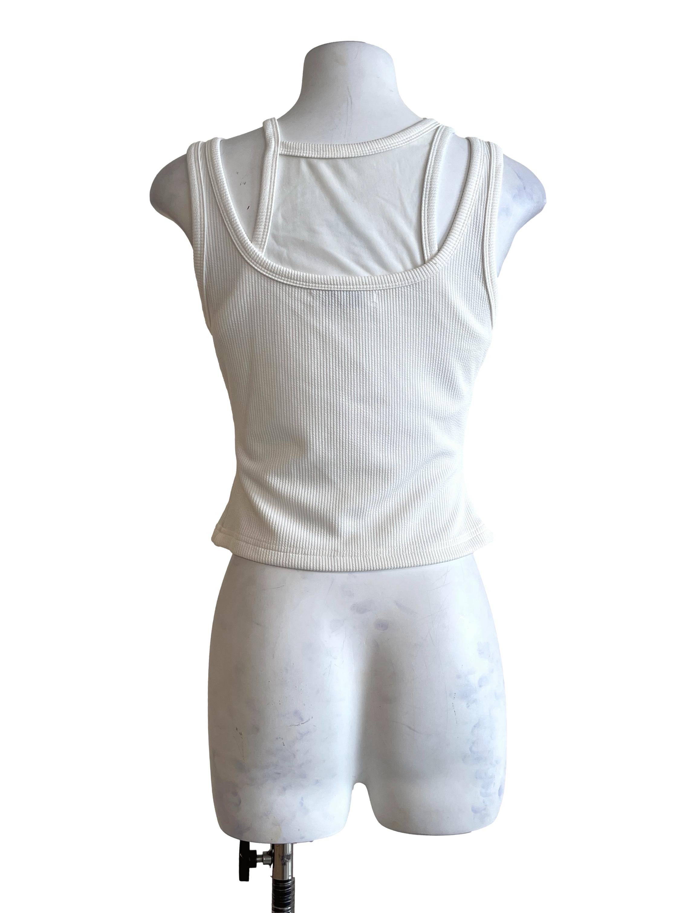 Pearl White Halter Sleeveless Top