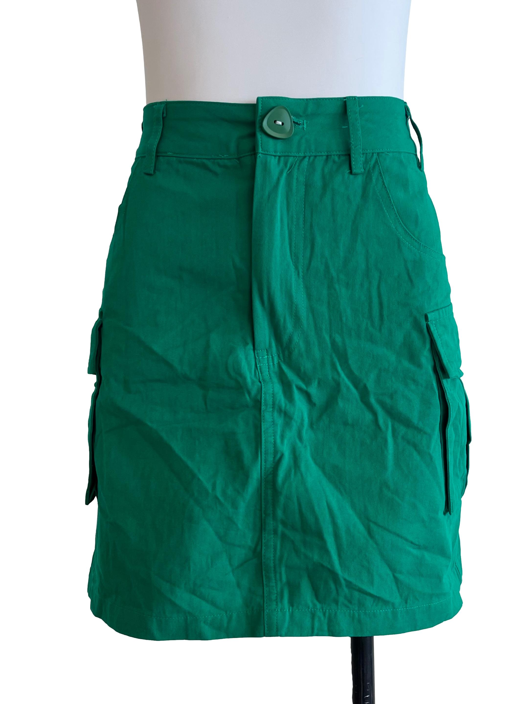 Sea Green Cargo Skorts