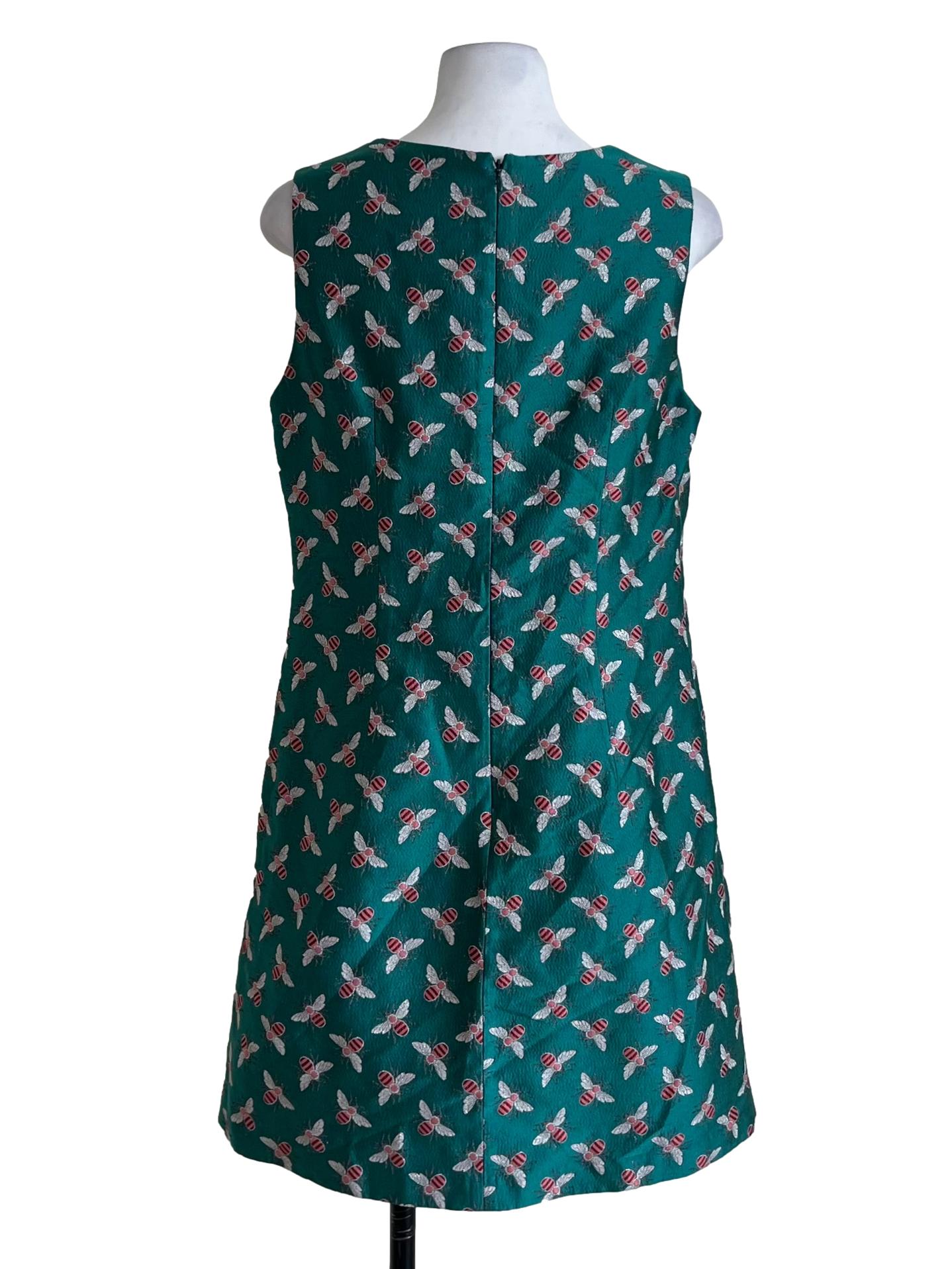 Ocean Blue Jewel Neckline Sheath Dress
