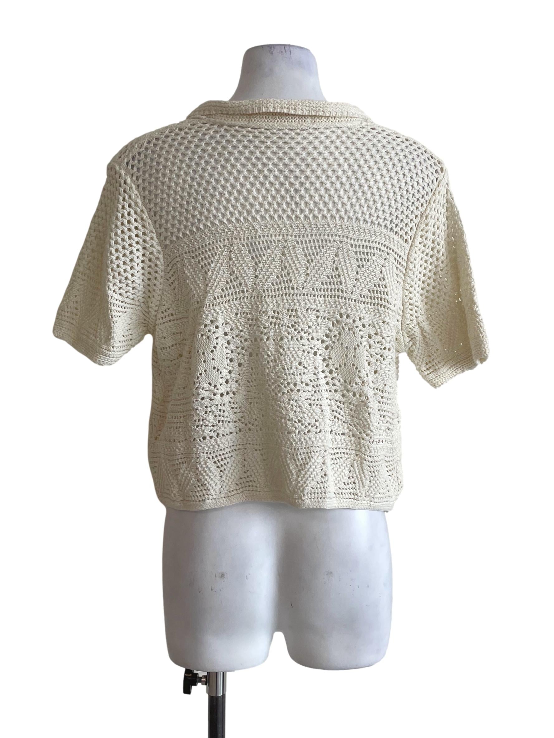 Cream Knitted Top