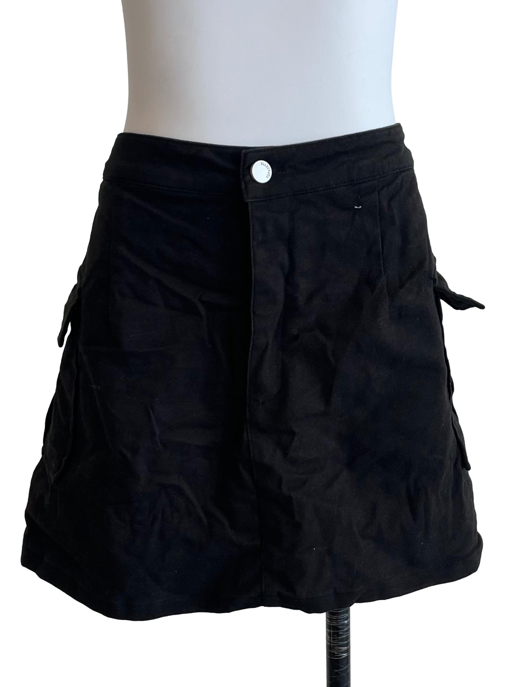 Brown Black Cargo Skorts