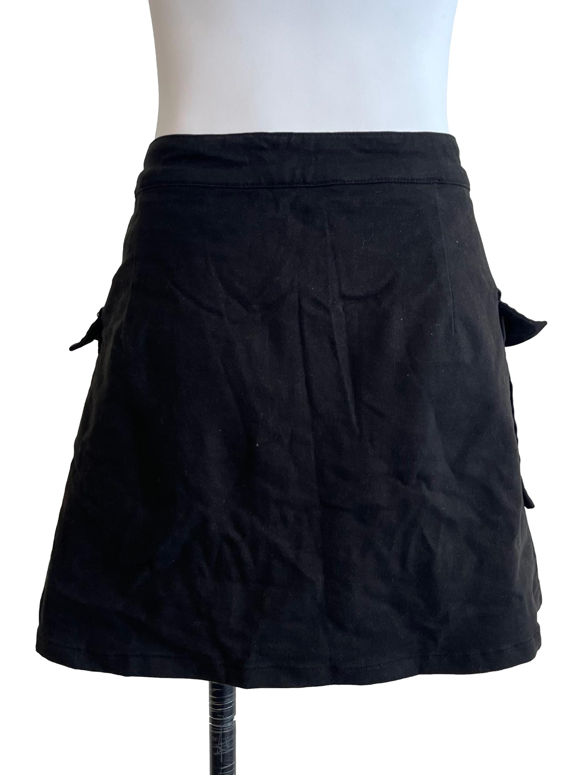 Brown Black Cargo Skorts