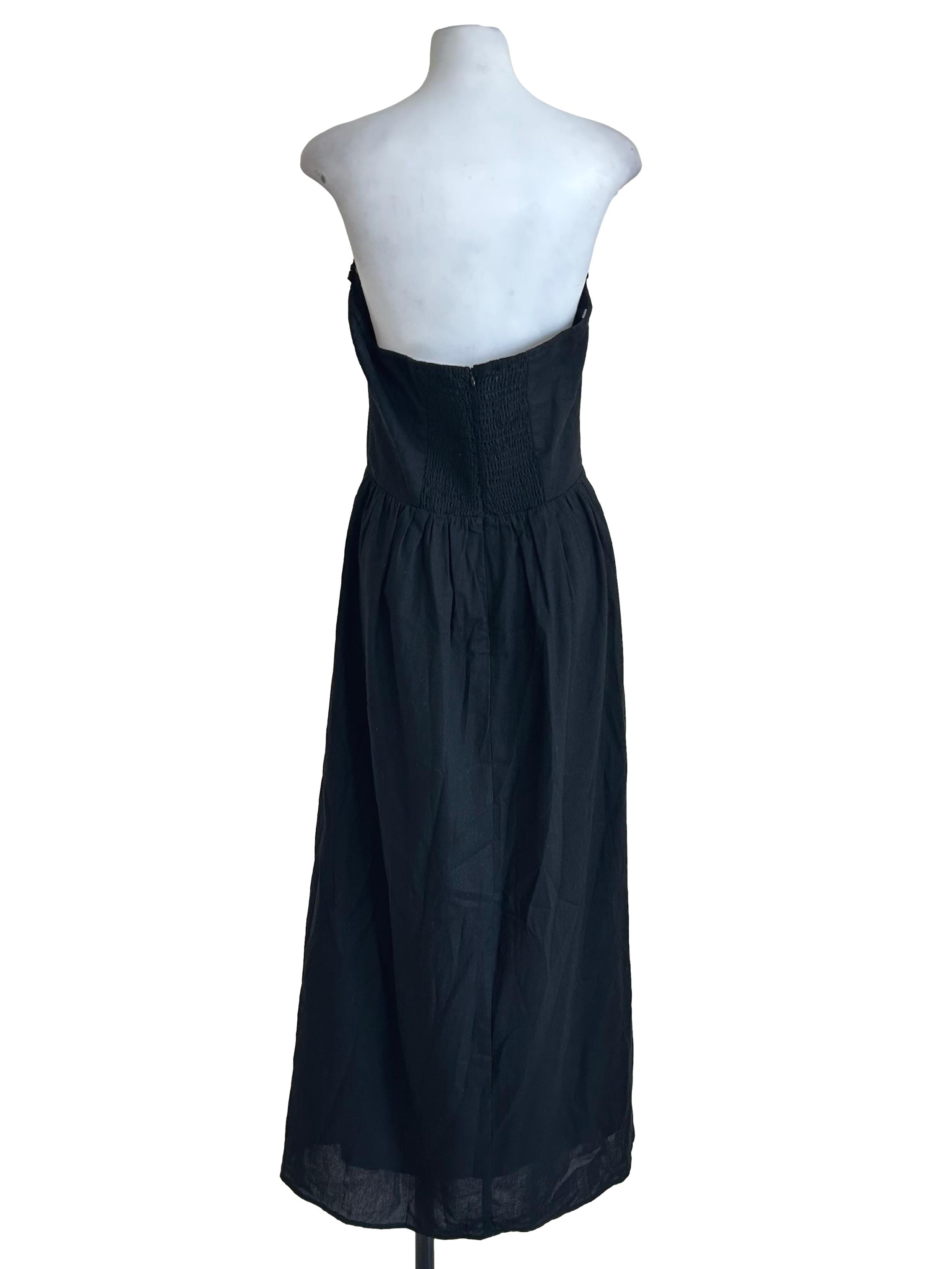 Black Strapless Corset Dress