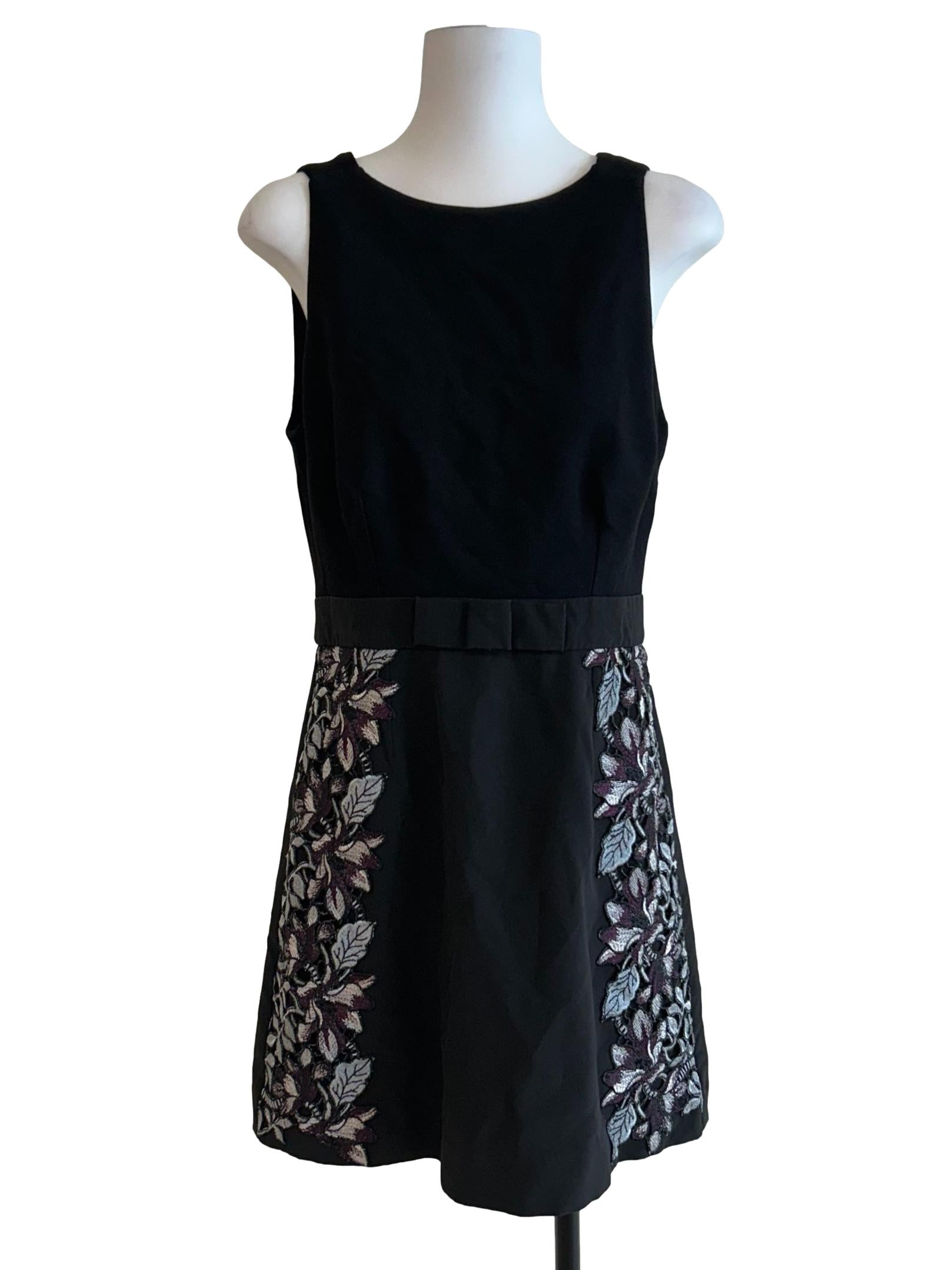 Raven Black Embroidered Dress