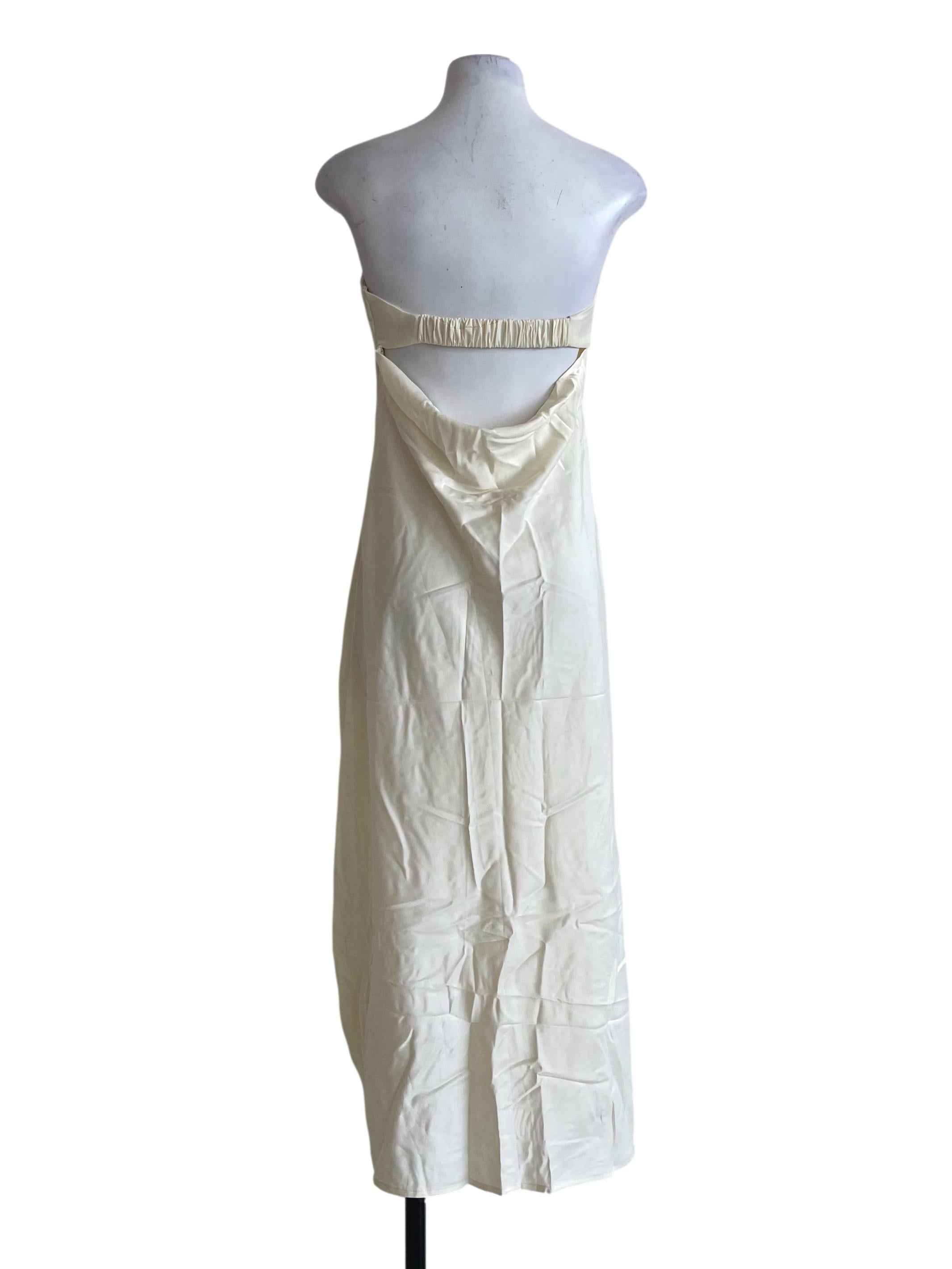 Light Yellow Strapless Dress