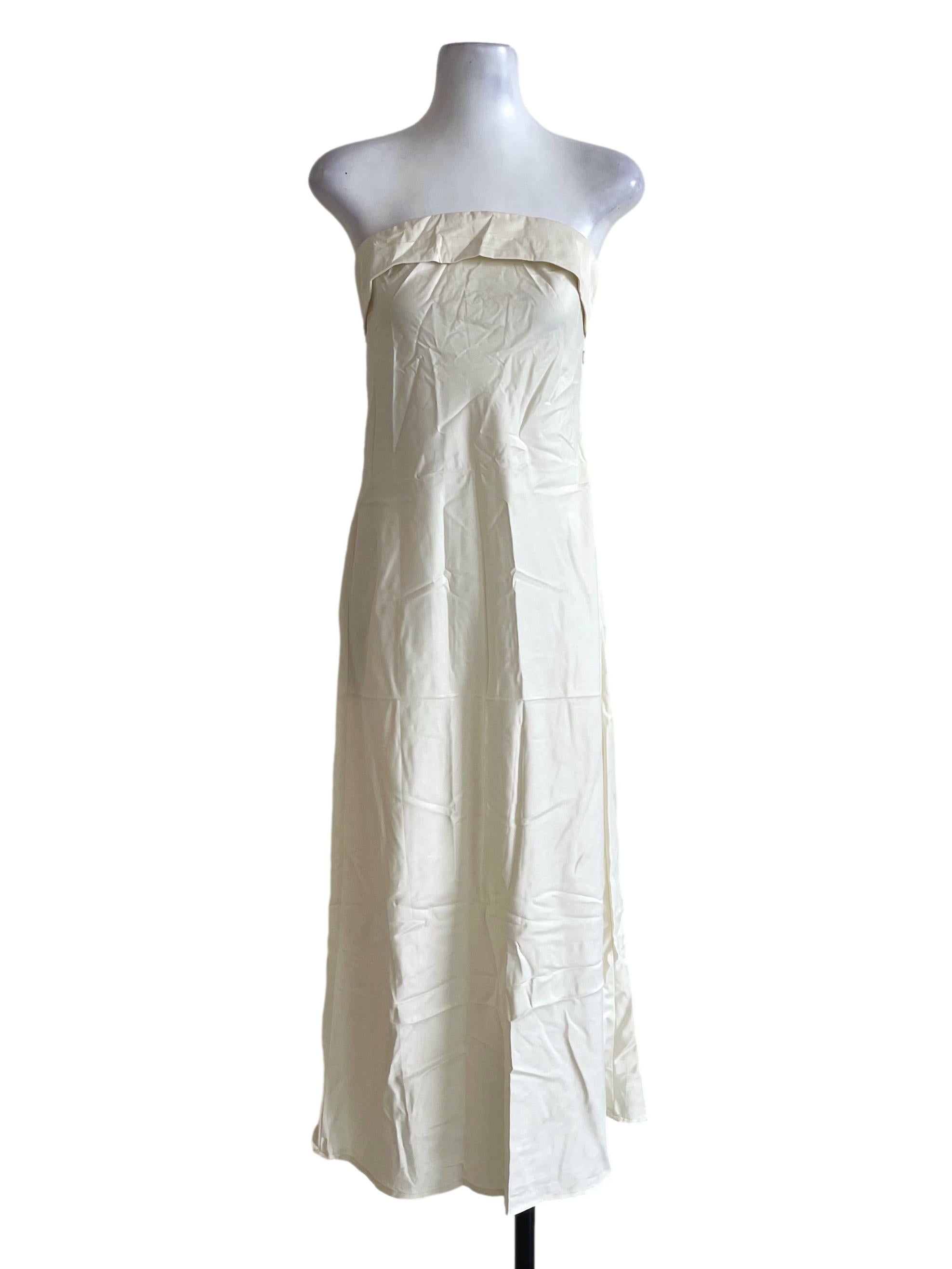 Light Yellow Strapless Dress