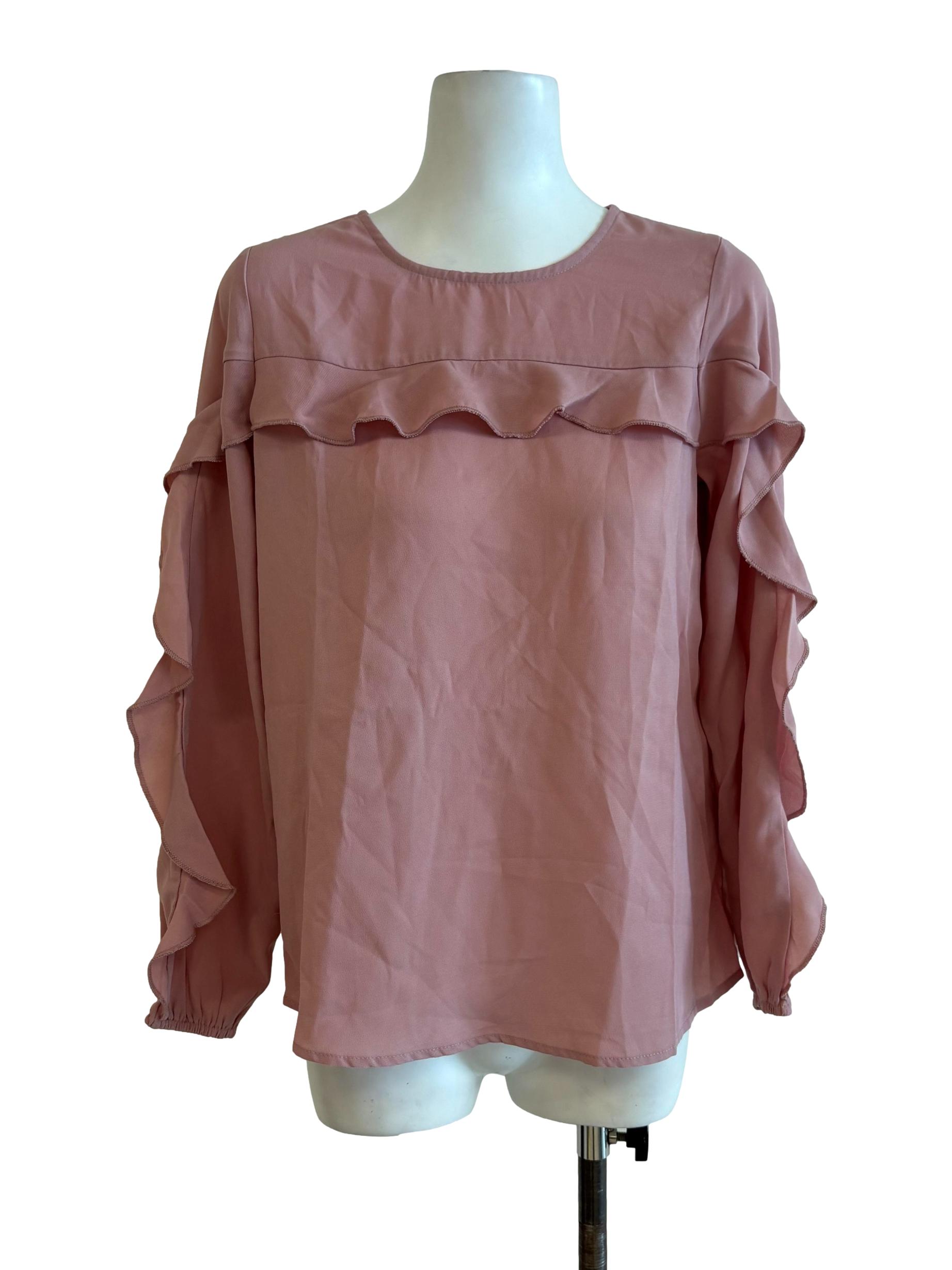 Ballet Slipper Pink Ruffle Blouse