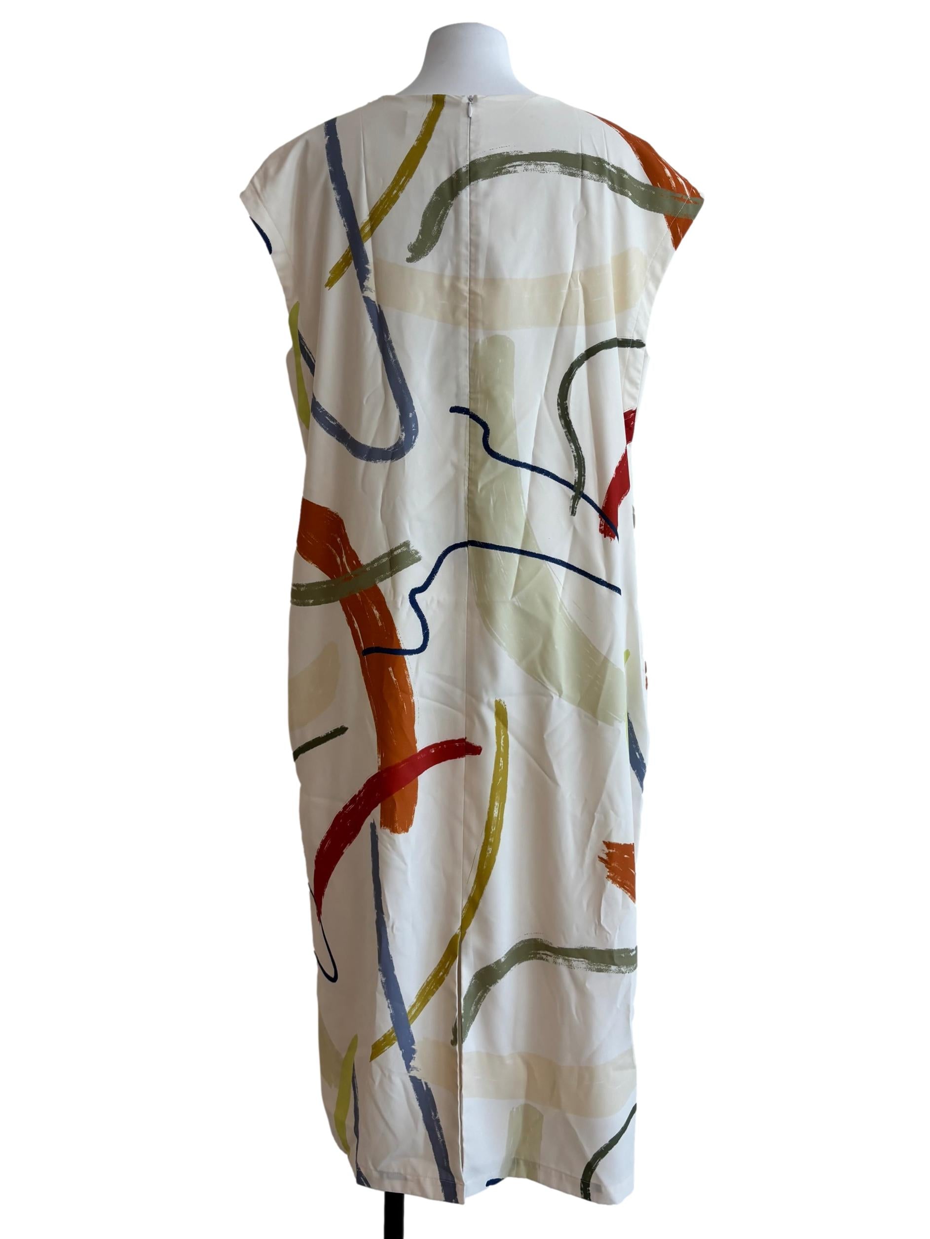 Cream Courtyard Midi Dress OSN