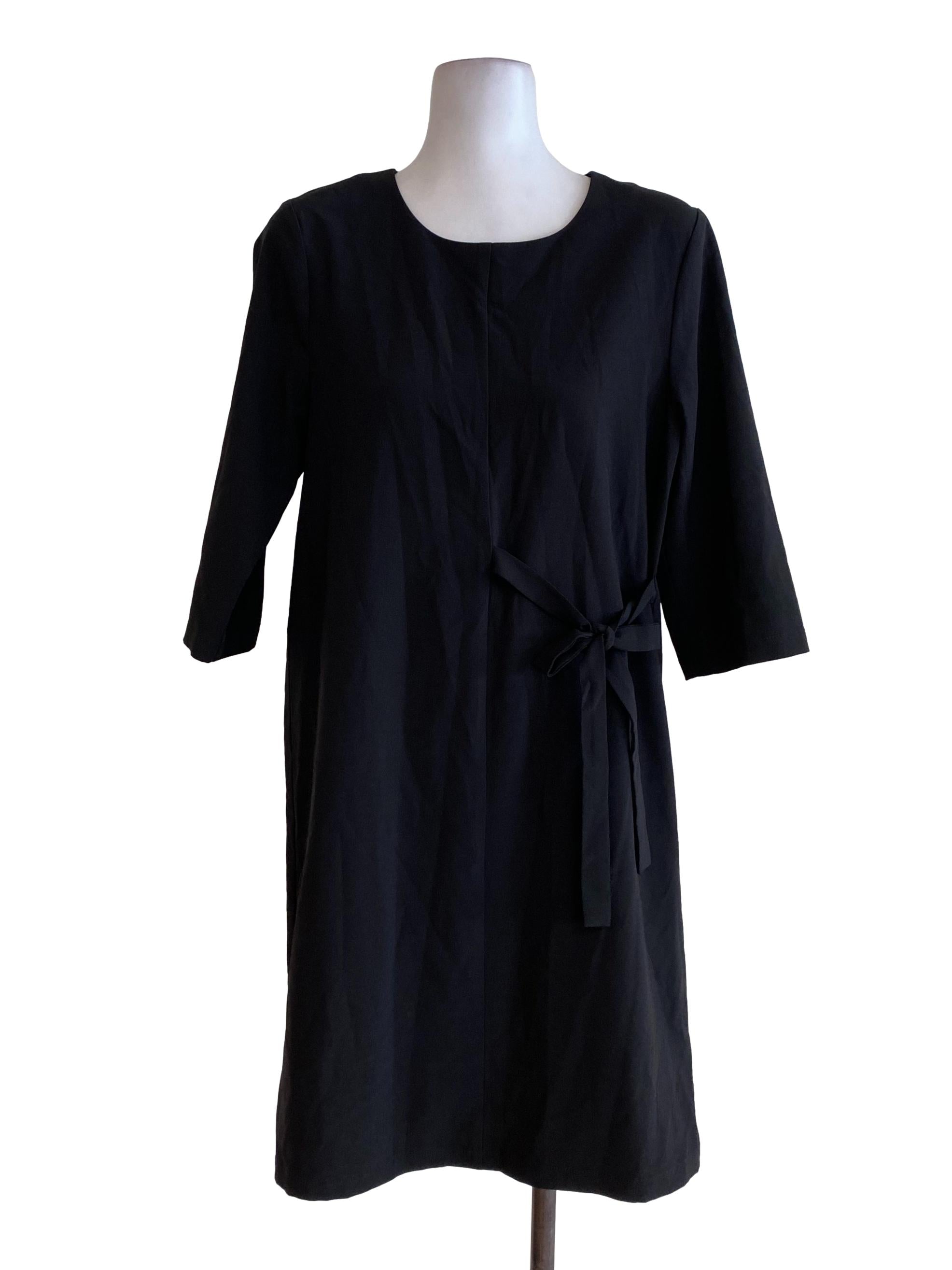 Black Quarter Sleeve Dress