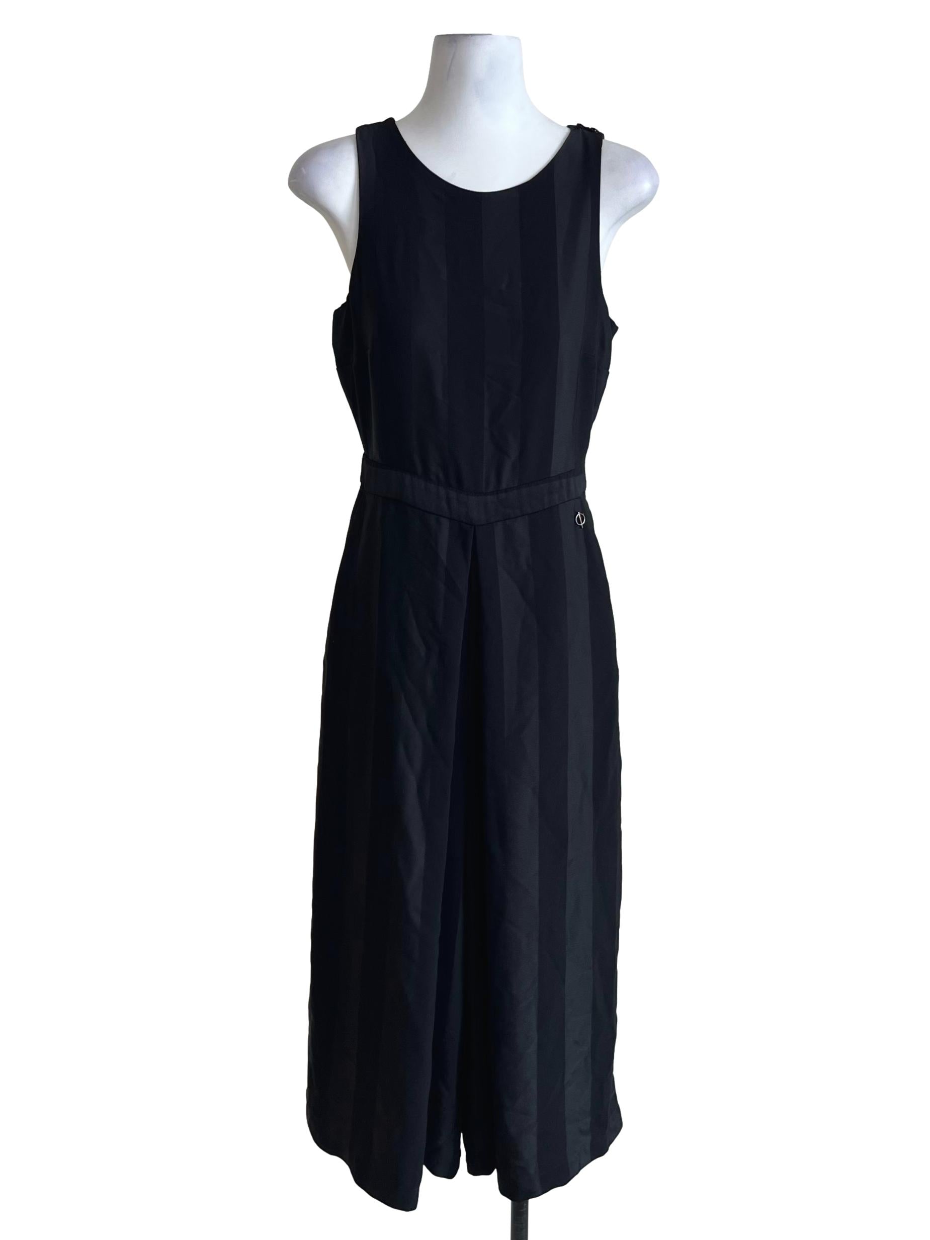 Black Jewel Neckline Jumpsuit