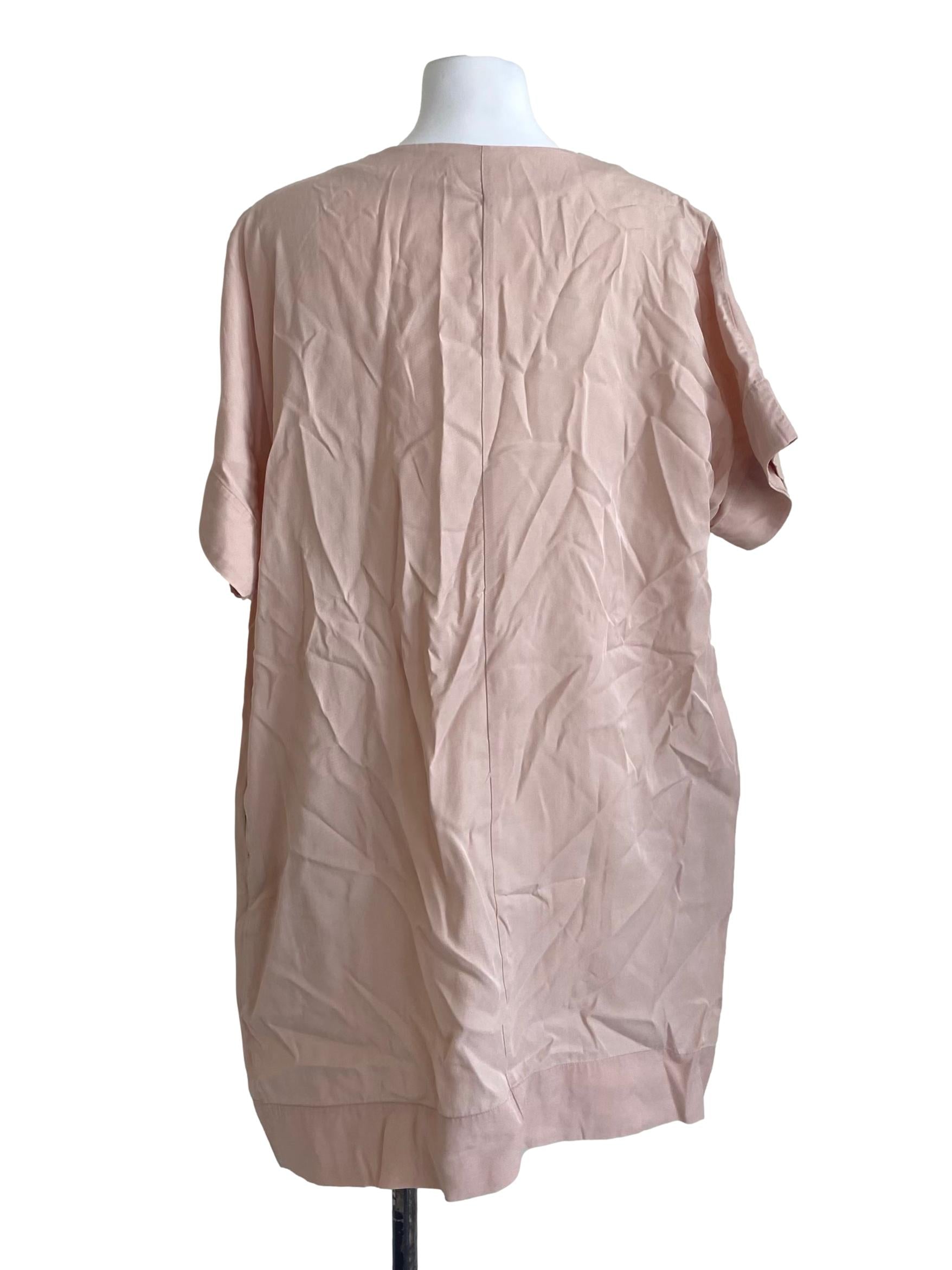 Coconut V Neck Herringbone Shift Dress