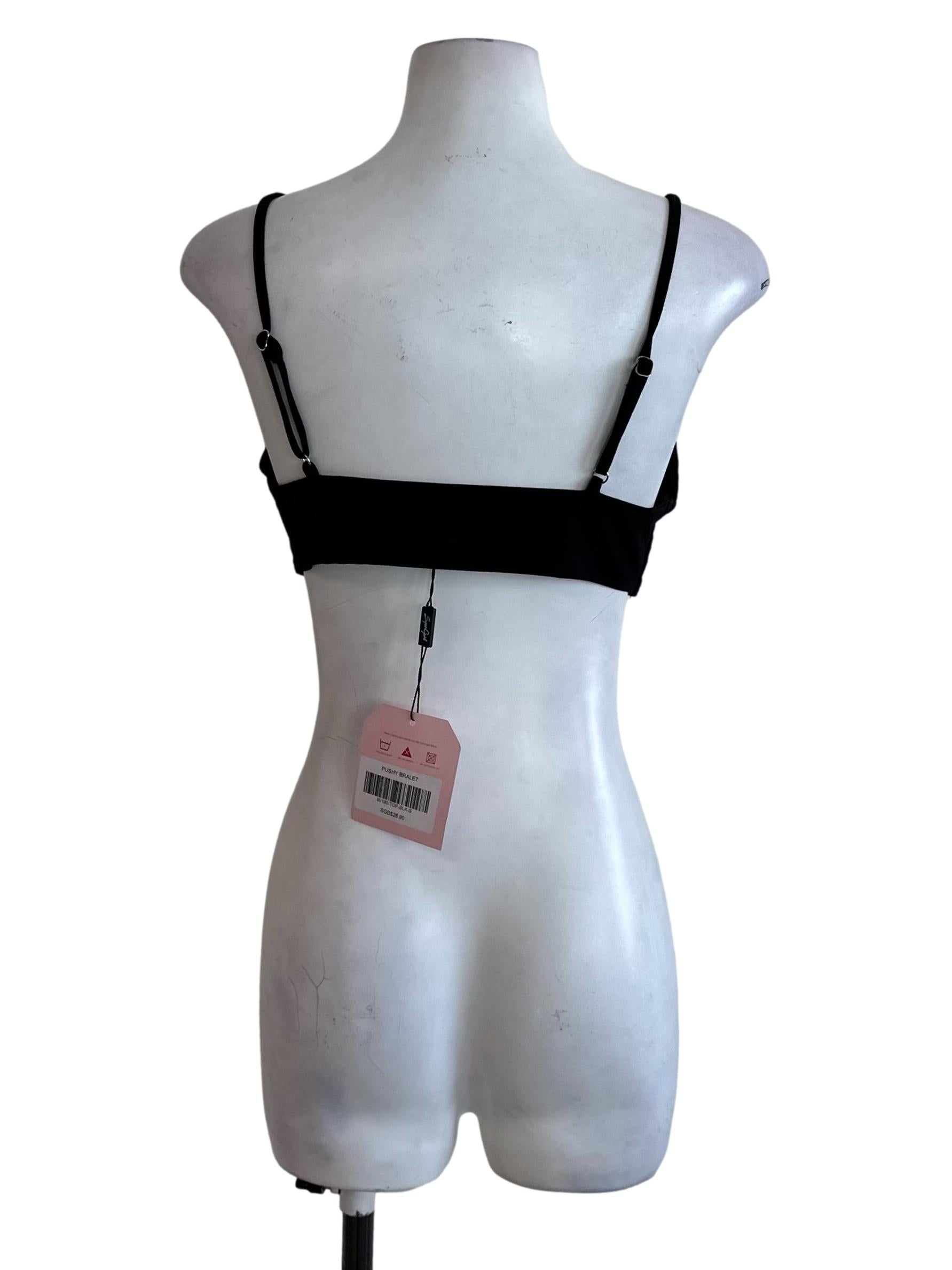 Onyx Black V Neck Crop Top