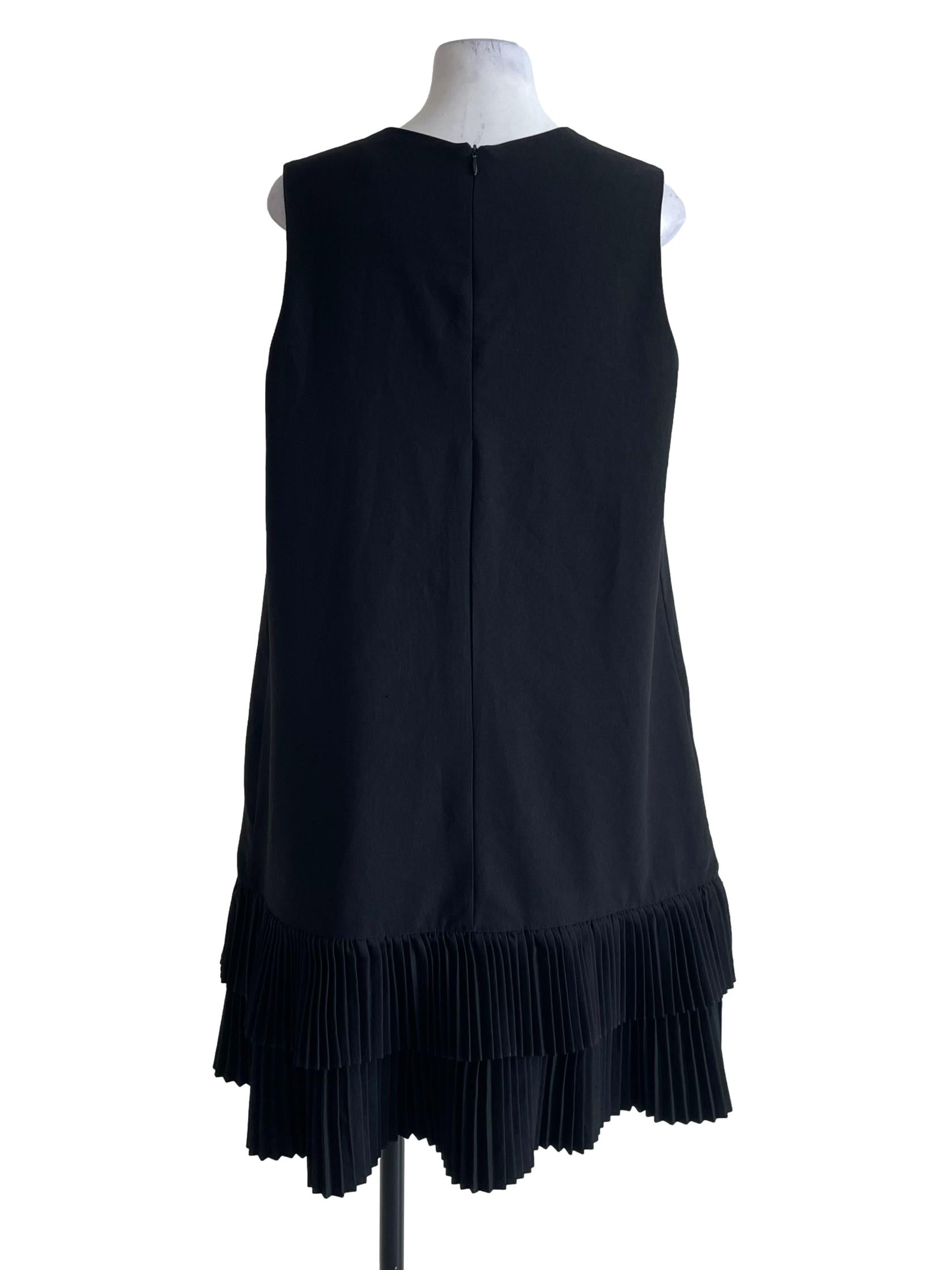 Black Ruffled Hem Dress