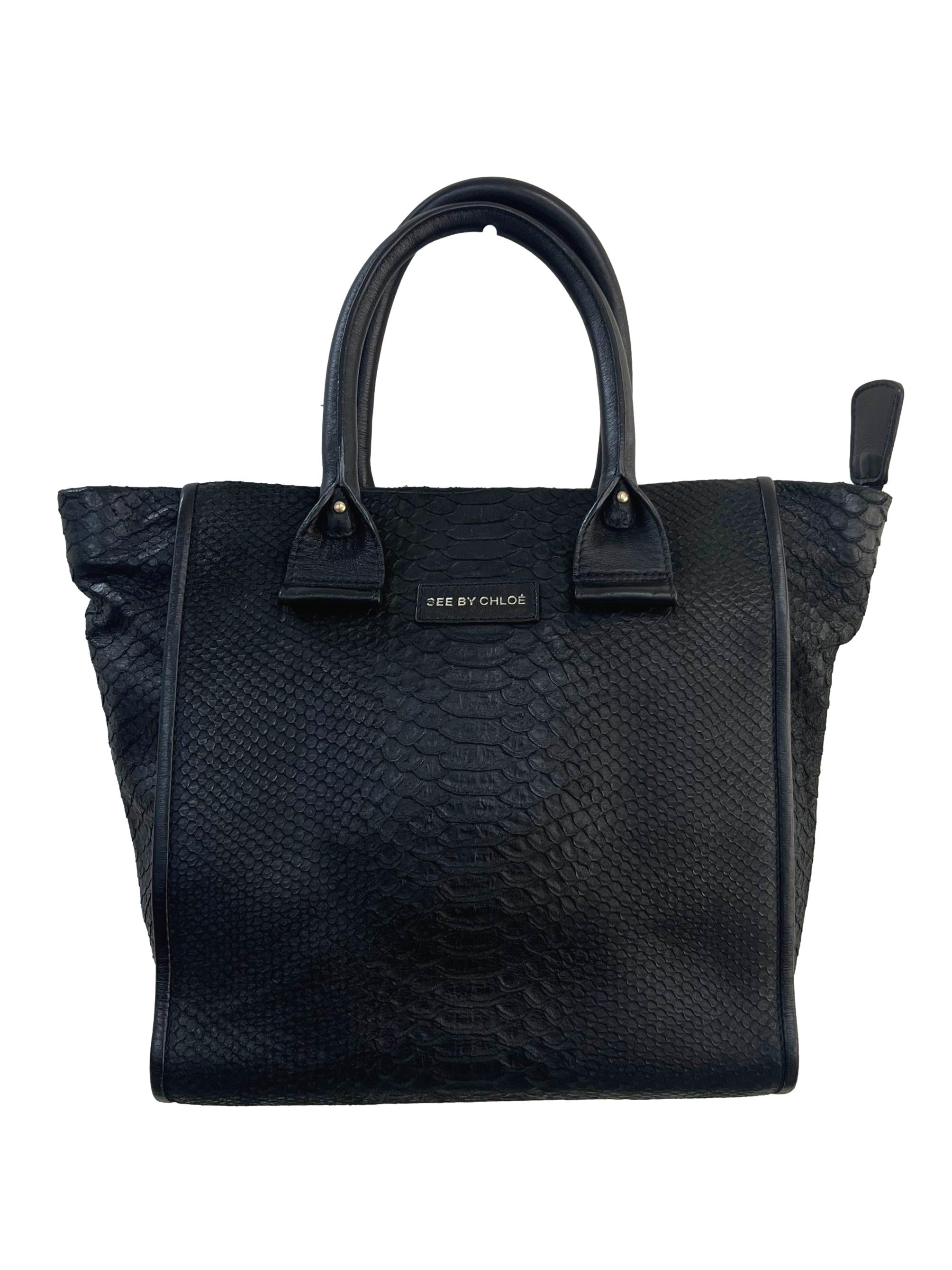 Black Leather See By Chloe Handbag CSN