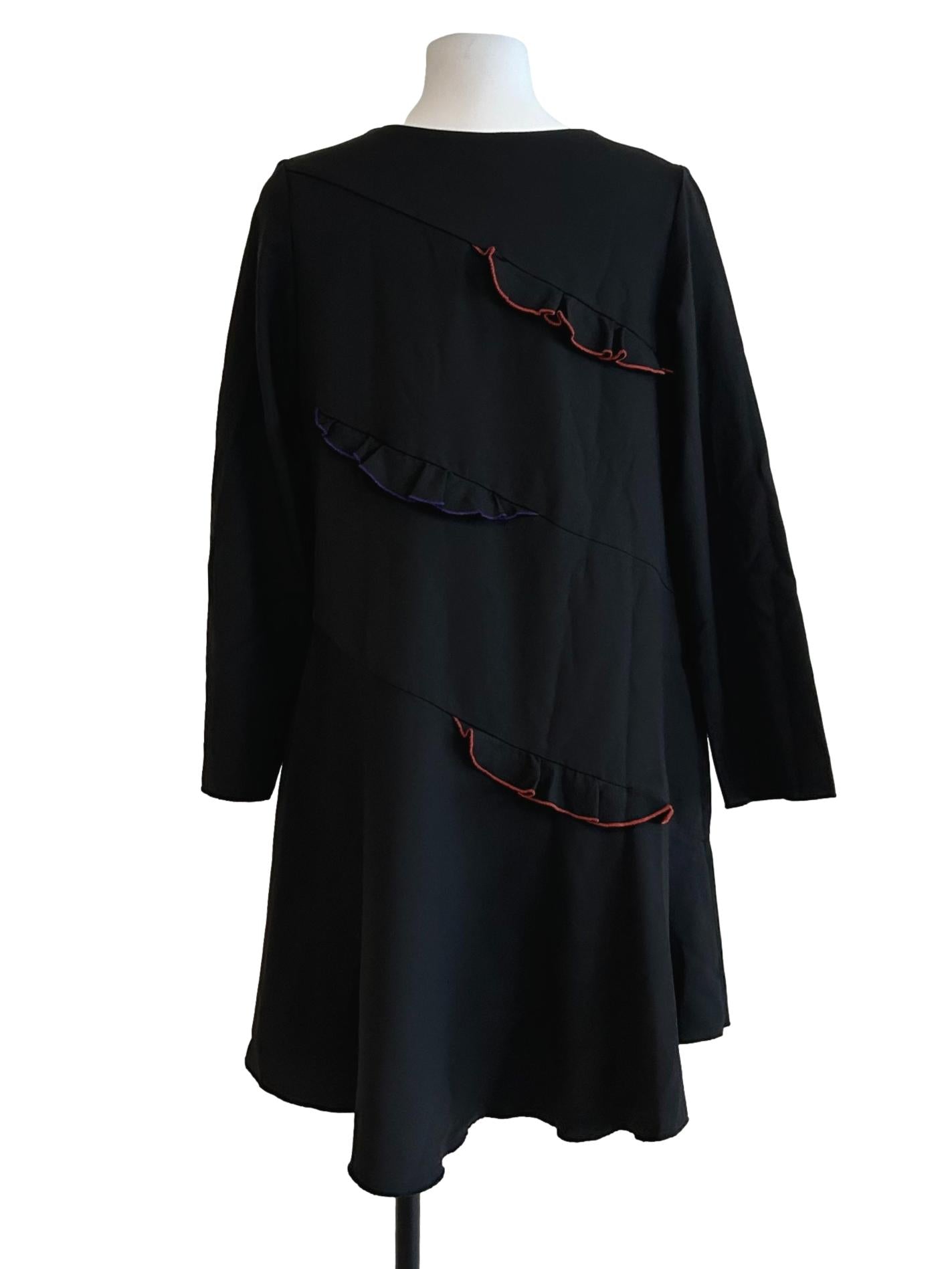 Soft Black Long Sleeve Dress